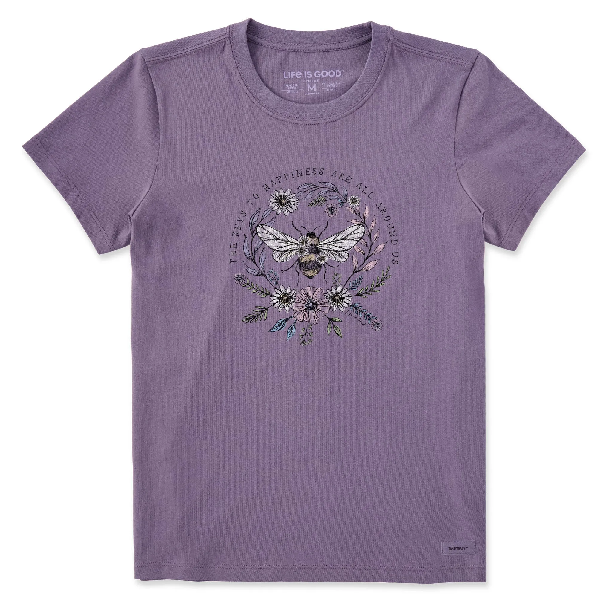 Women's Bee Happiness All Around Short Sleeve Tee Life is Good
