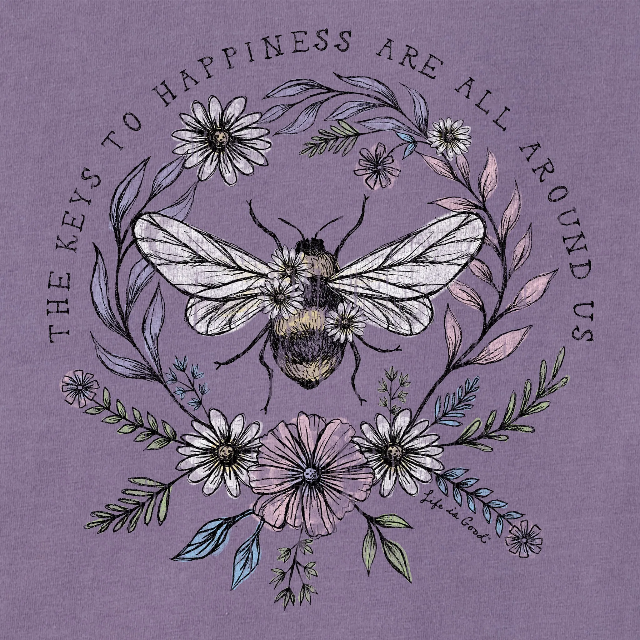 Women's Bee Happiness All Around Short Sleeve Tee Life is Good