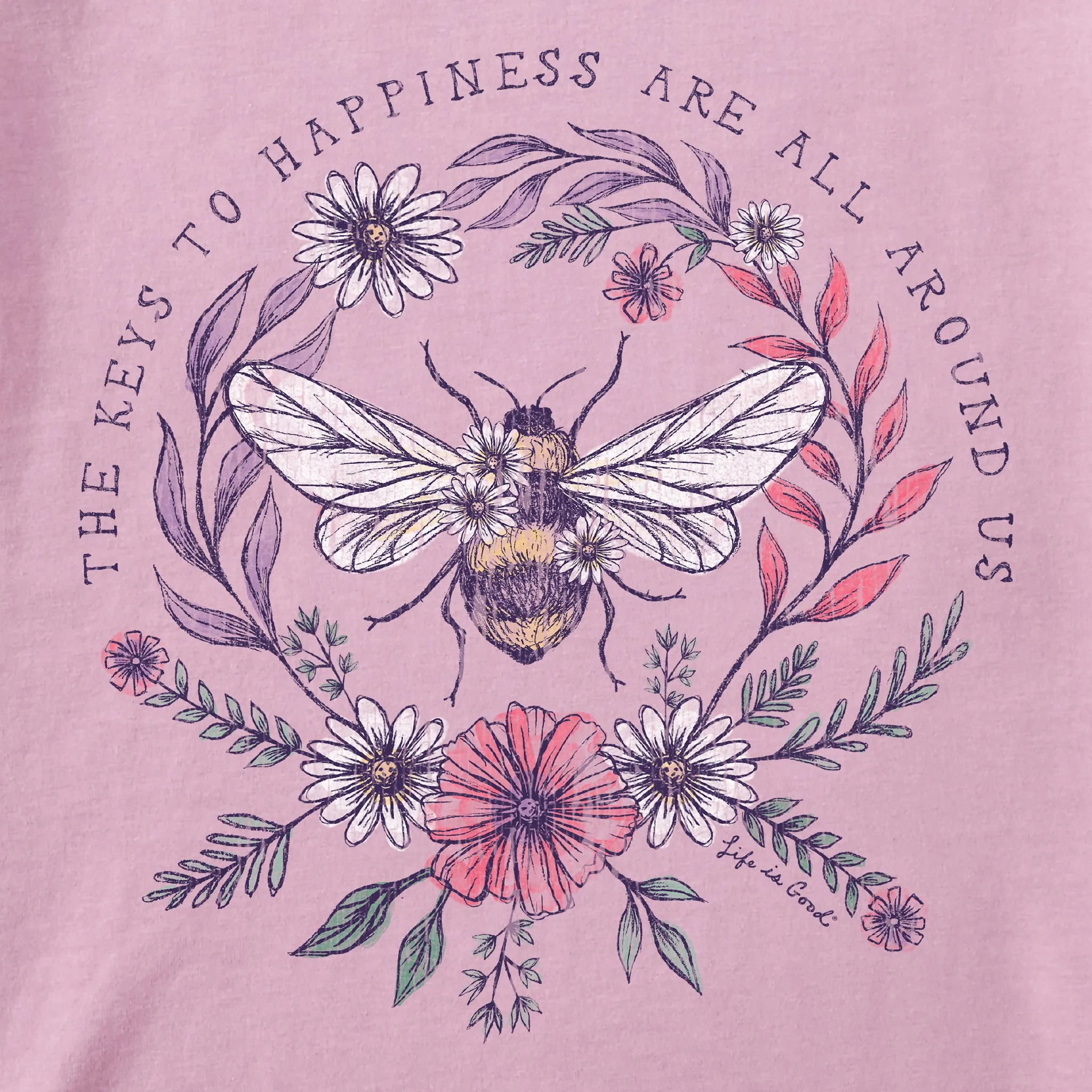 Women's Bee Happiness All Around Short Sleeve Tee Life is Good