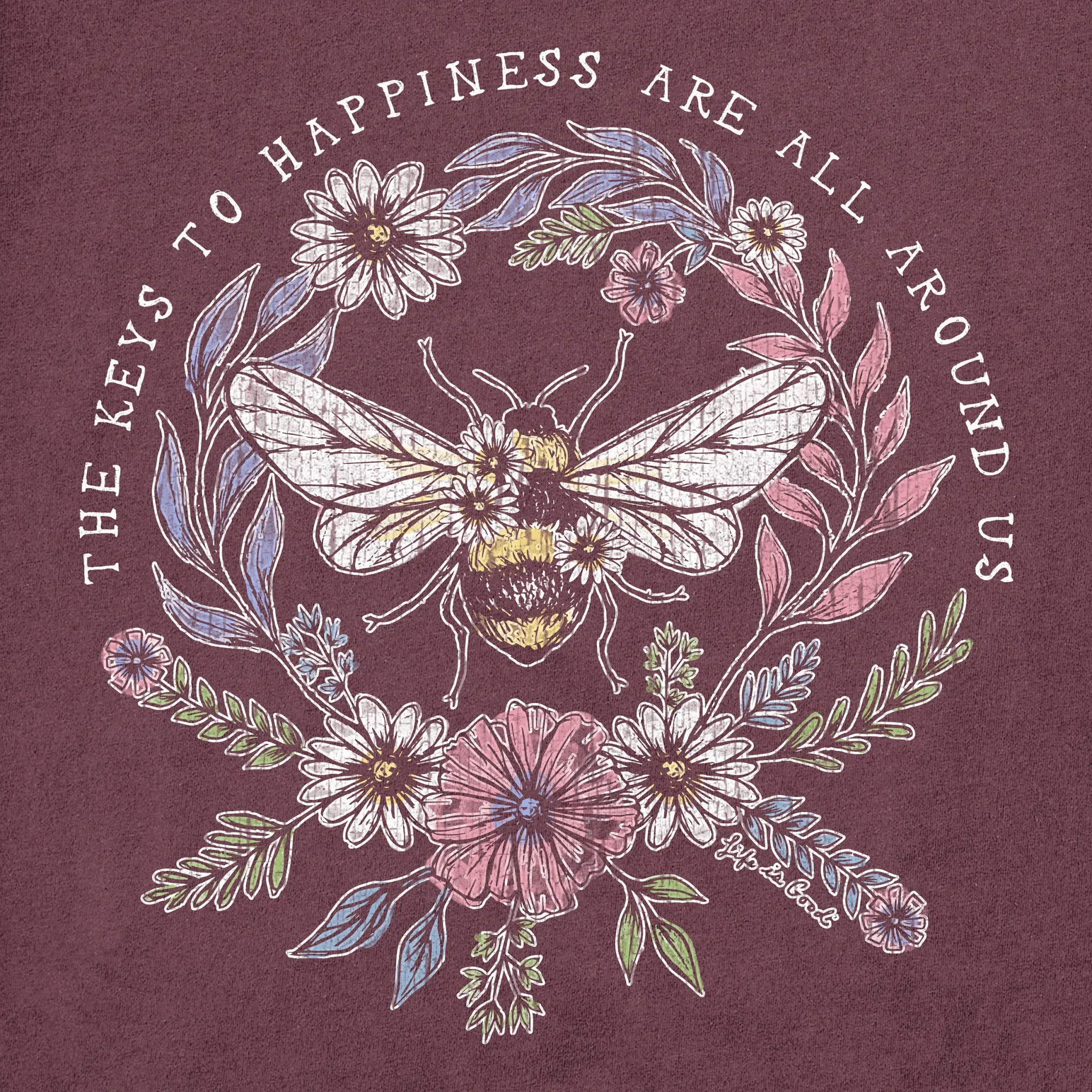 Women's Bee Happiness All Around Short Sleeve Tee Life is Good