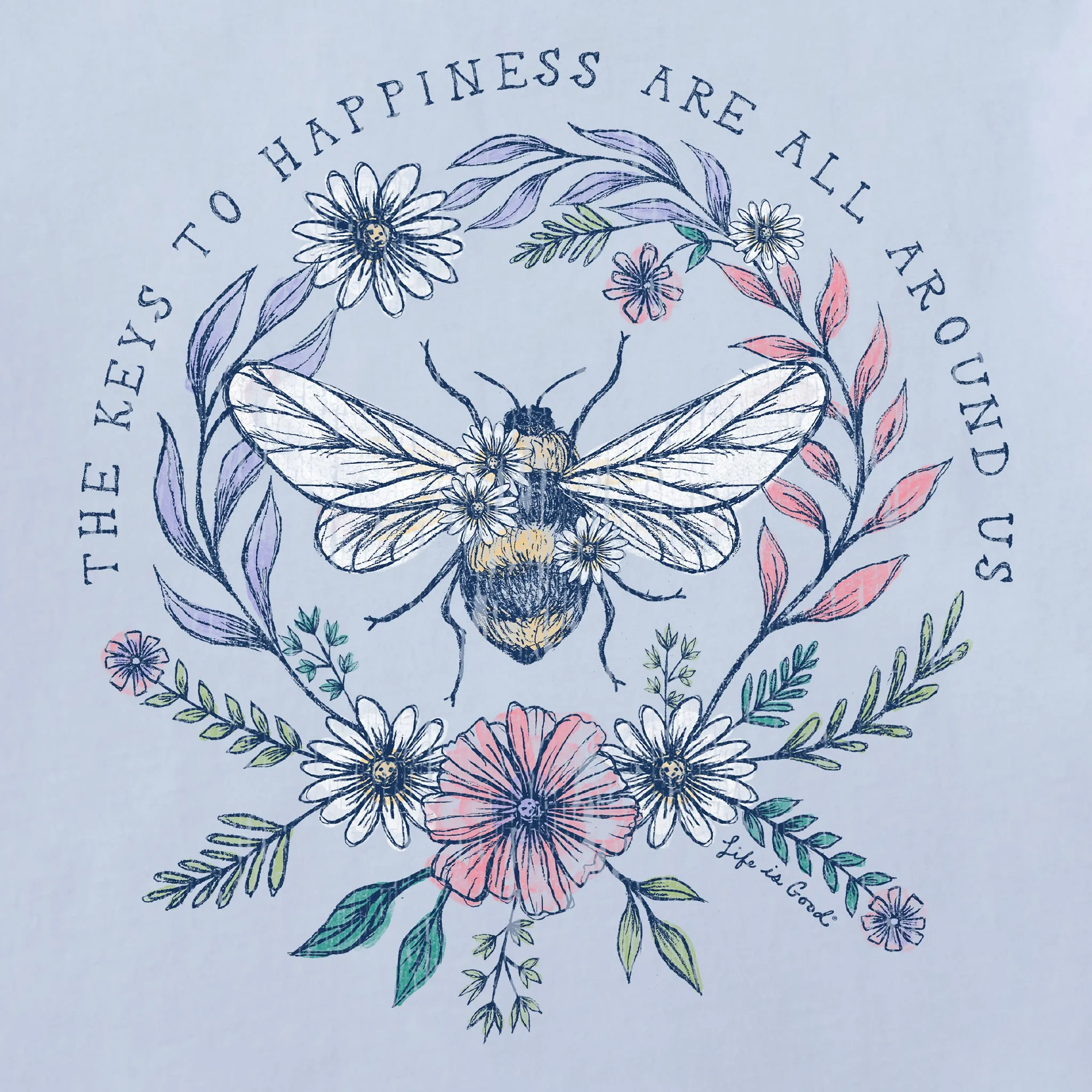 Women's Bee Happiness All Around Short Sleeve Tee Life is Good