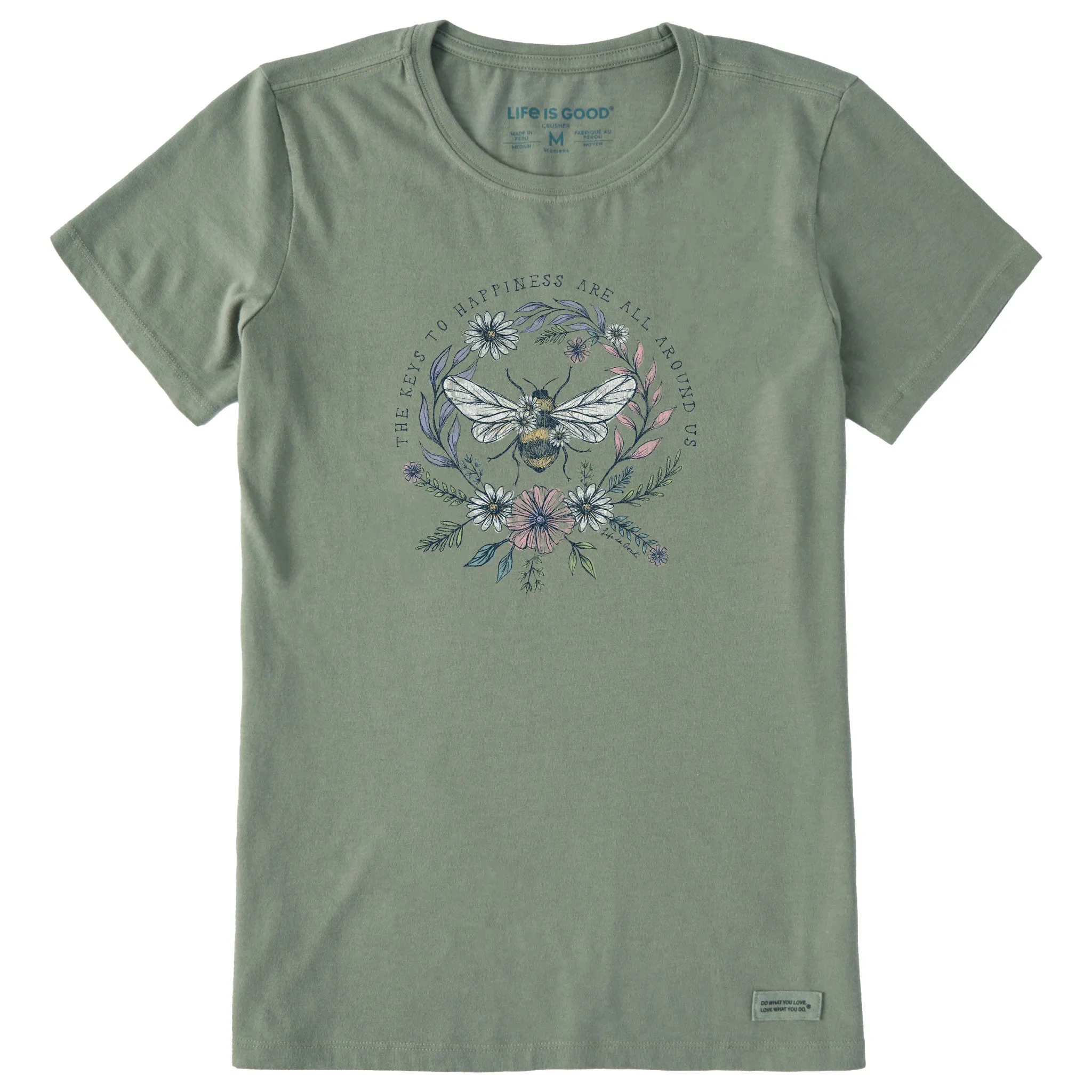 Women's Bee Happiness All Around Short Sleeve Tee Life is Good