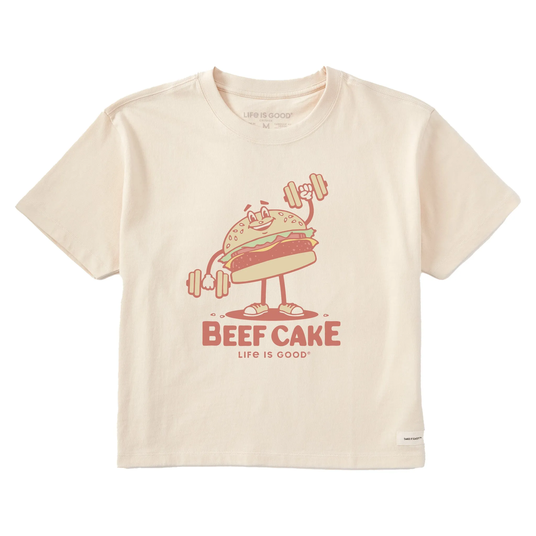 Women's Beef Cake Short Sleeve Crusher Boxy Tee Life is Good