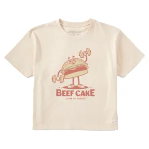 Women's Beef Cake Short Sleeve Crusher Boxy Tee Life is Good
