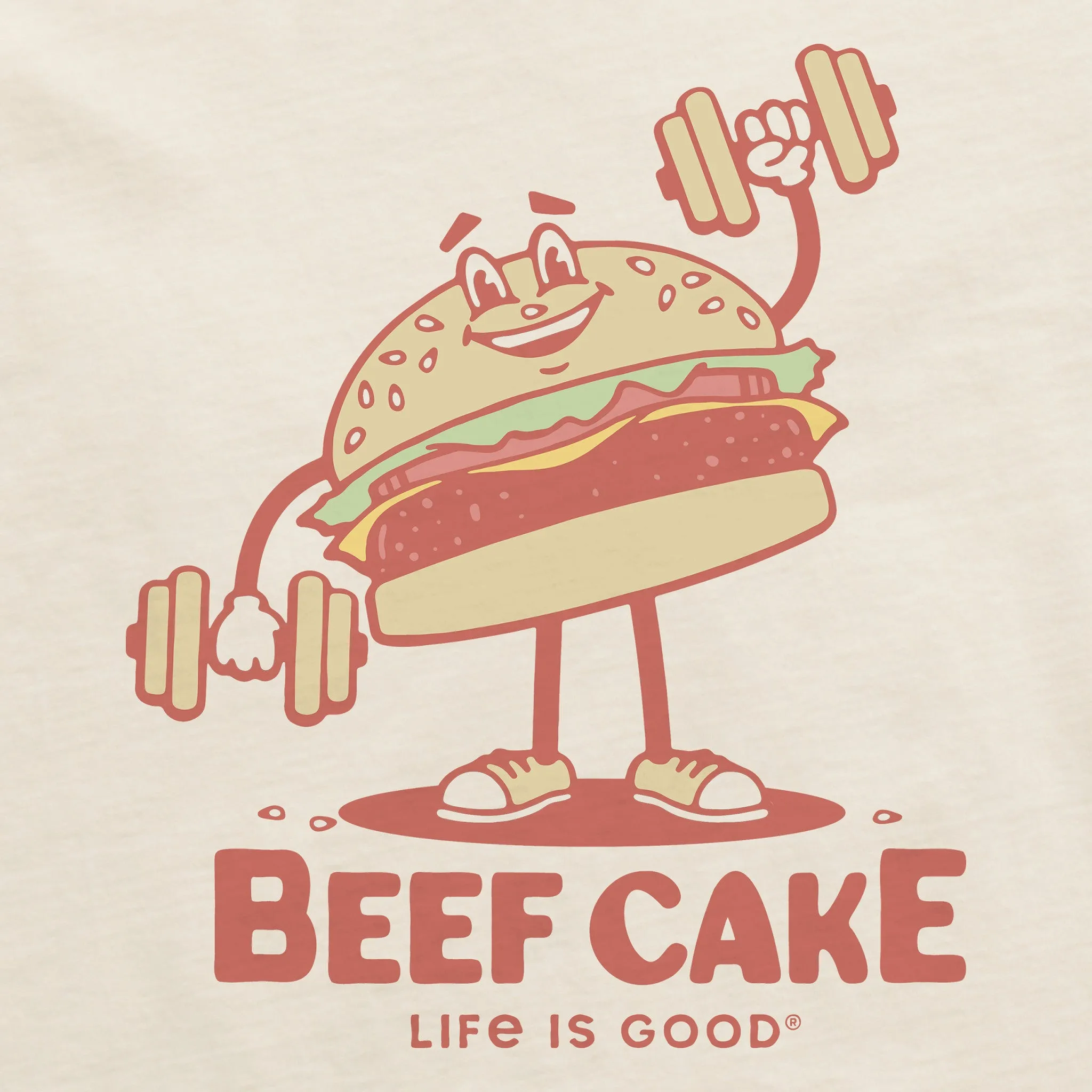 Women's Beef Cake Short Sleeve Crusher Tee Life is Good