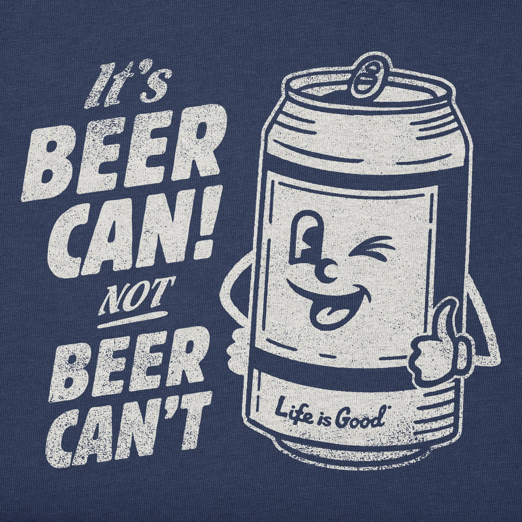 Women's Beer Can Long Sleeve Crusher Boxy Tee Life is Good