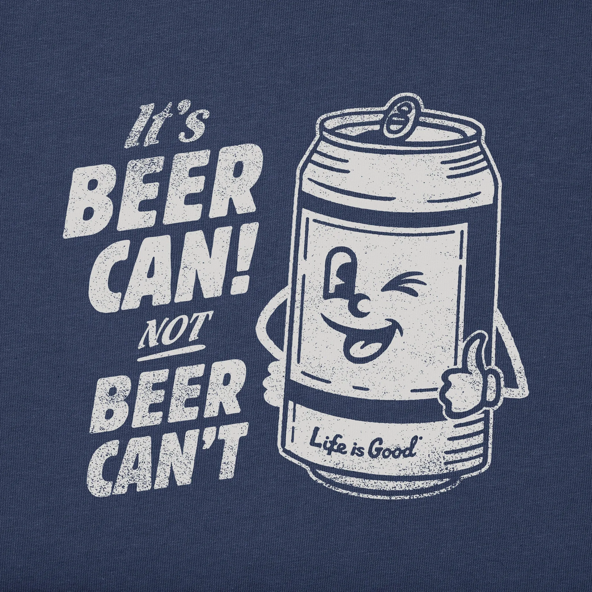 Women's Beer Can Long Sleeve Crusher Boxy Tee Life is Good