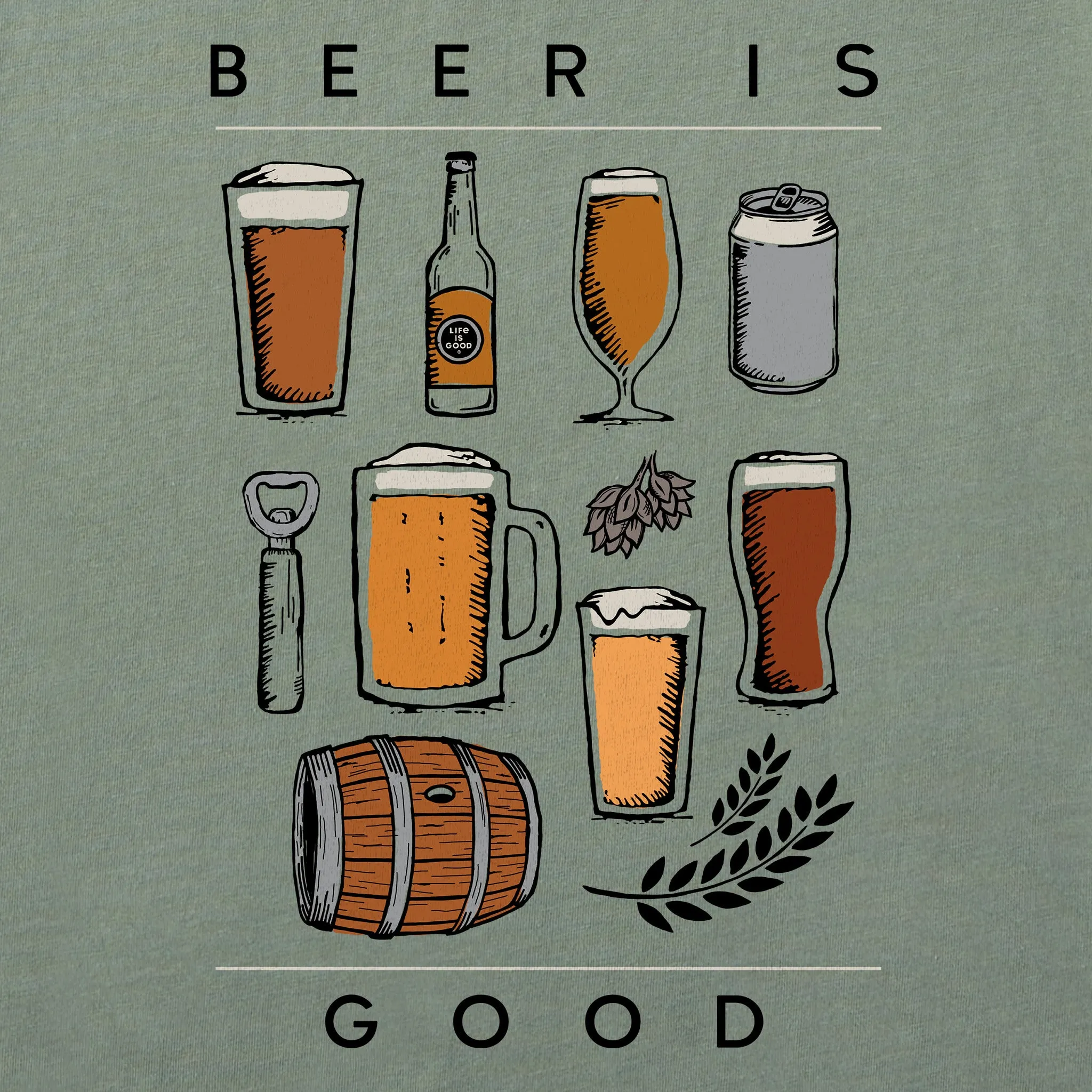 Women's Beer is Good Short Sleeve Crusher Boxy Tee Life is Good
