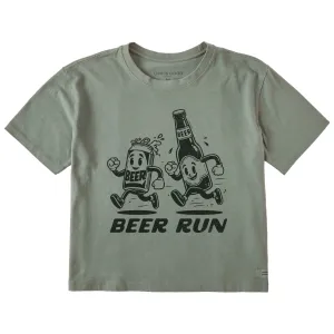 Women's Beer Run Short Sleeve Crusher Boxy Tee Life is Good