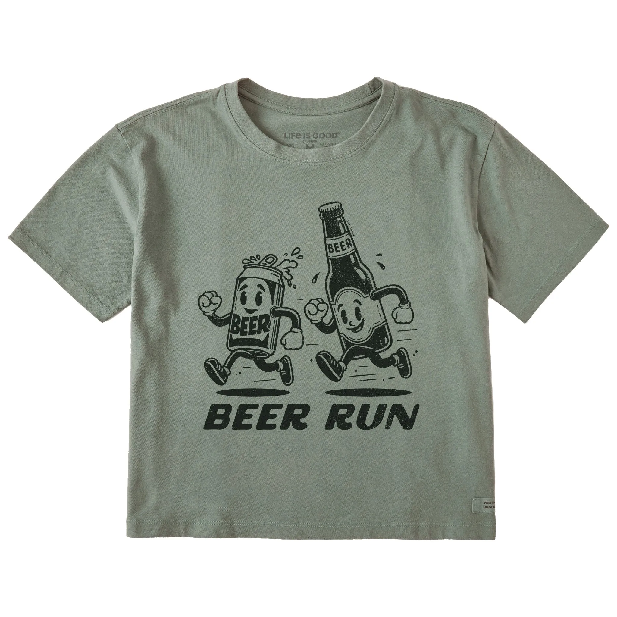 Women's Beer Run Short Sleeve Crusher Boxy Tee Life is Good