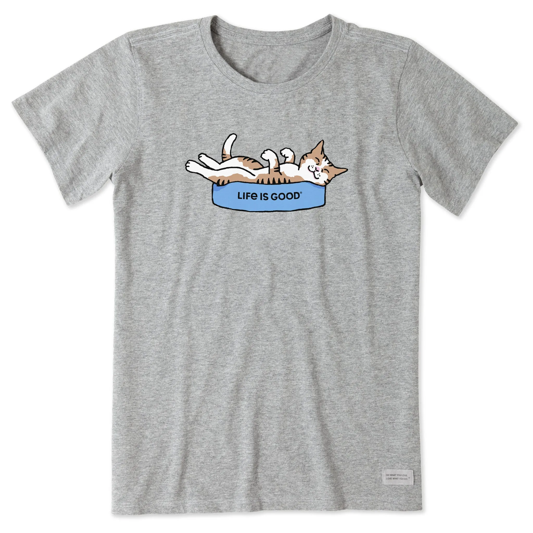 Women's Belly Rub Cat Short Sleeve Crusher Tee Life is Good