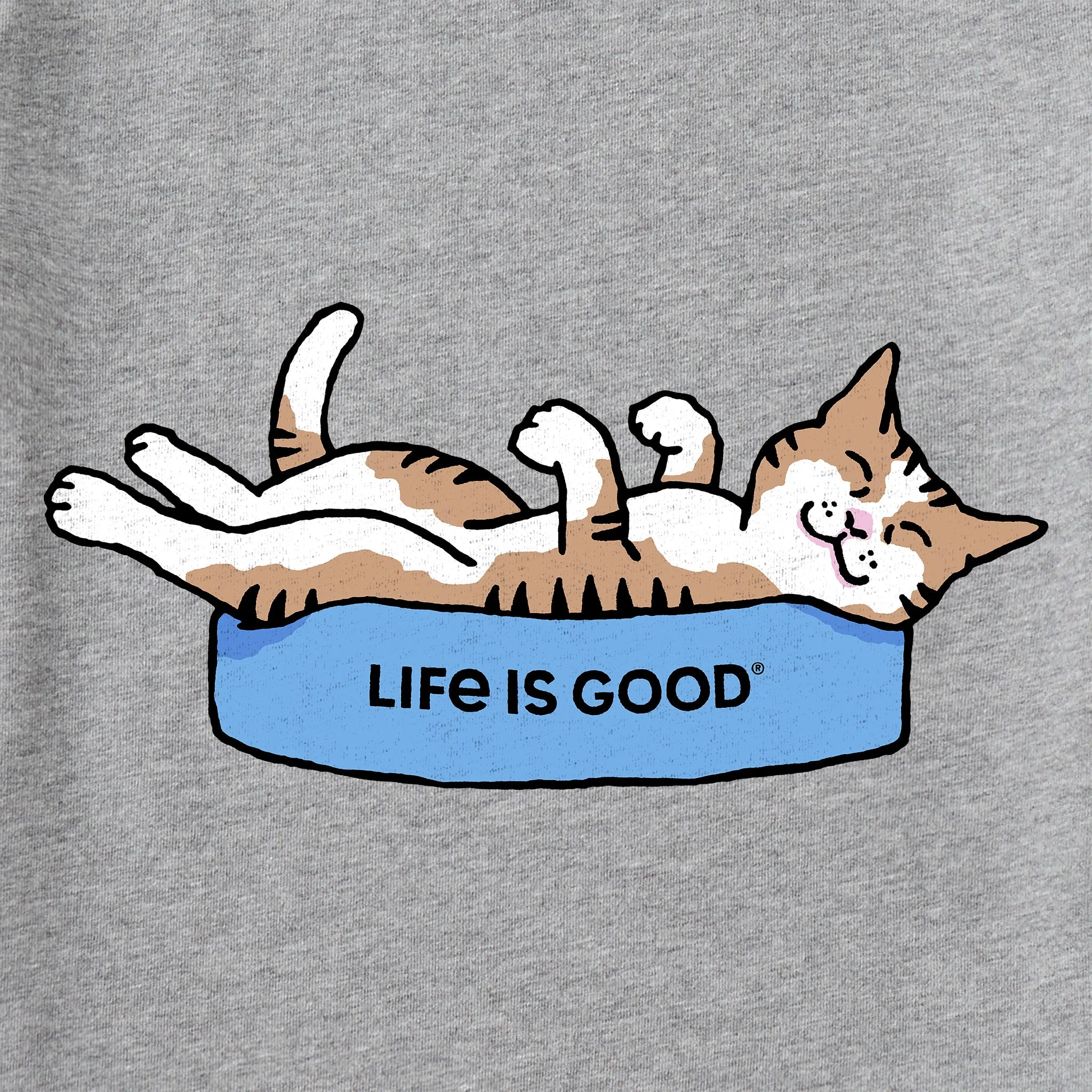 Women's Belly Rub Cat Short Sleeve Crusher Tee Life is Good
