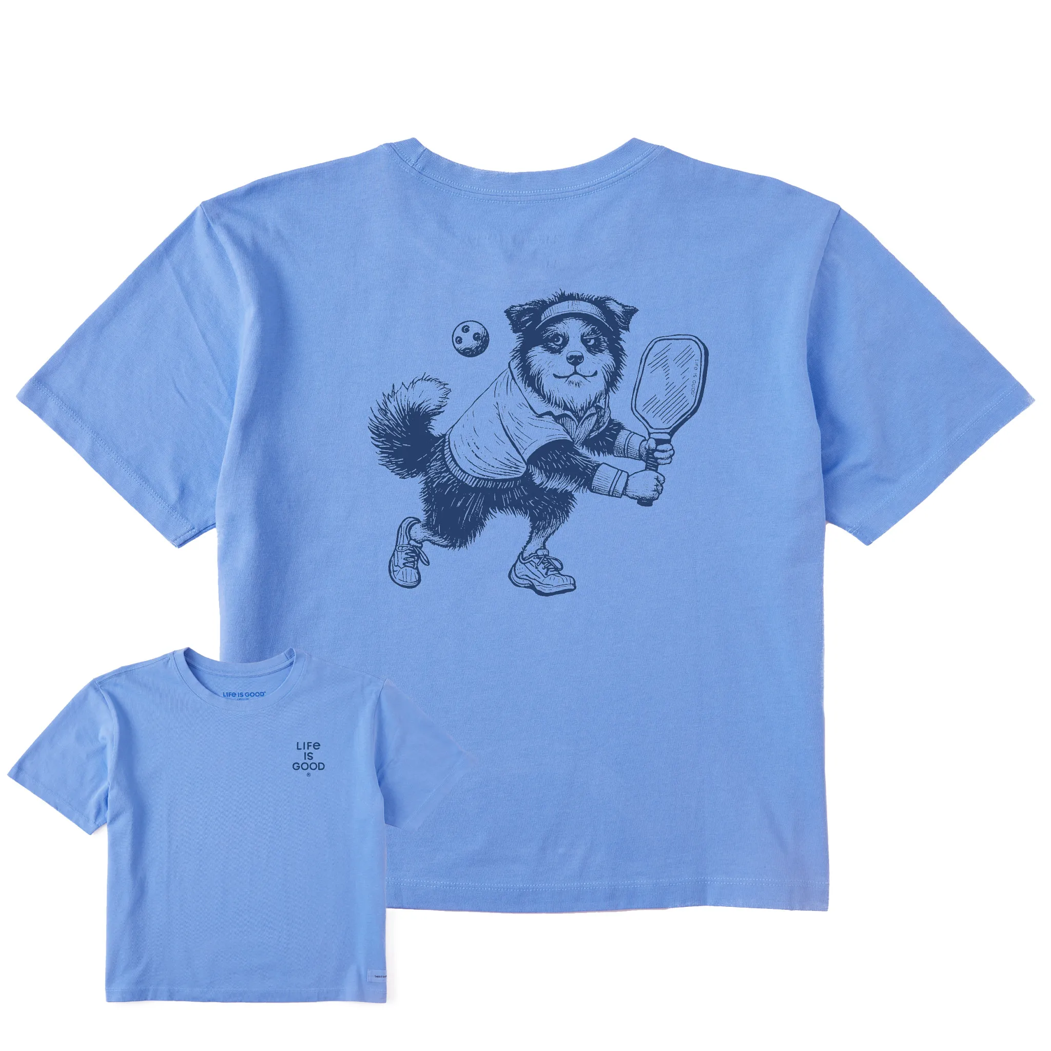 Women's Bert's Aussie w Pickleball Short Sleeve Crusher Boxy Tee Life is Good