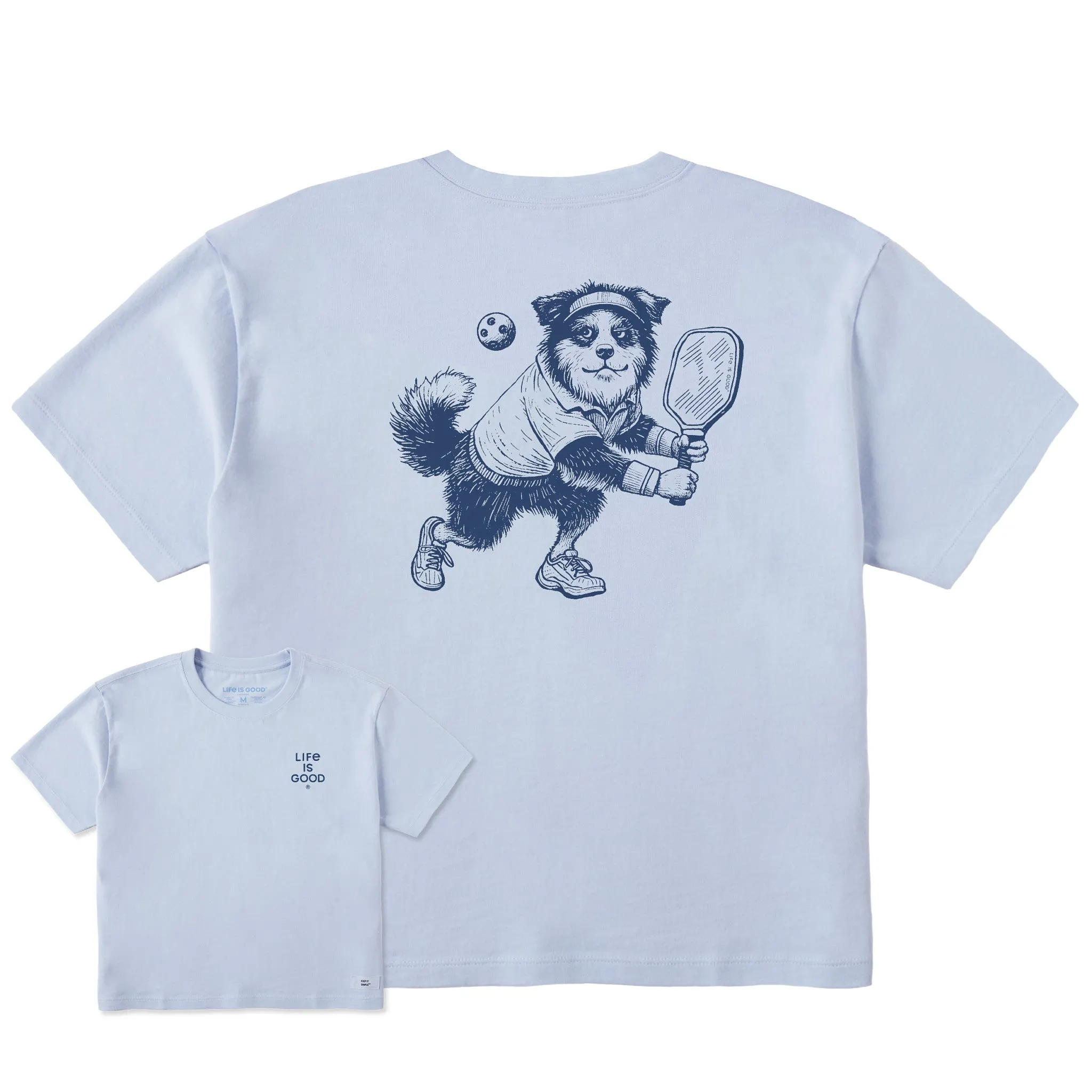 Women's Bert's Aussie w Pickleball Short Sleeve Crusher Boxy Tee Life is Good