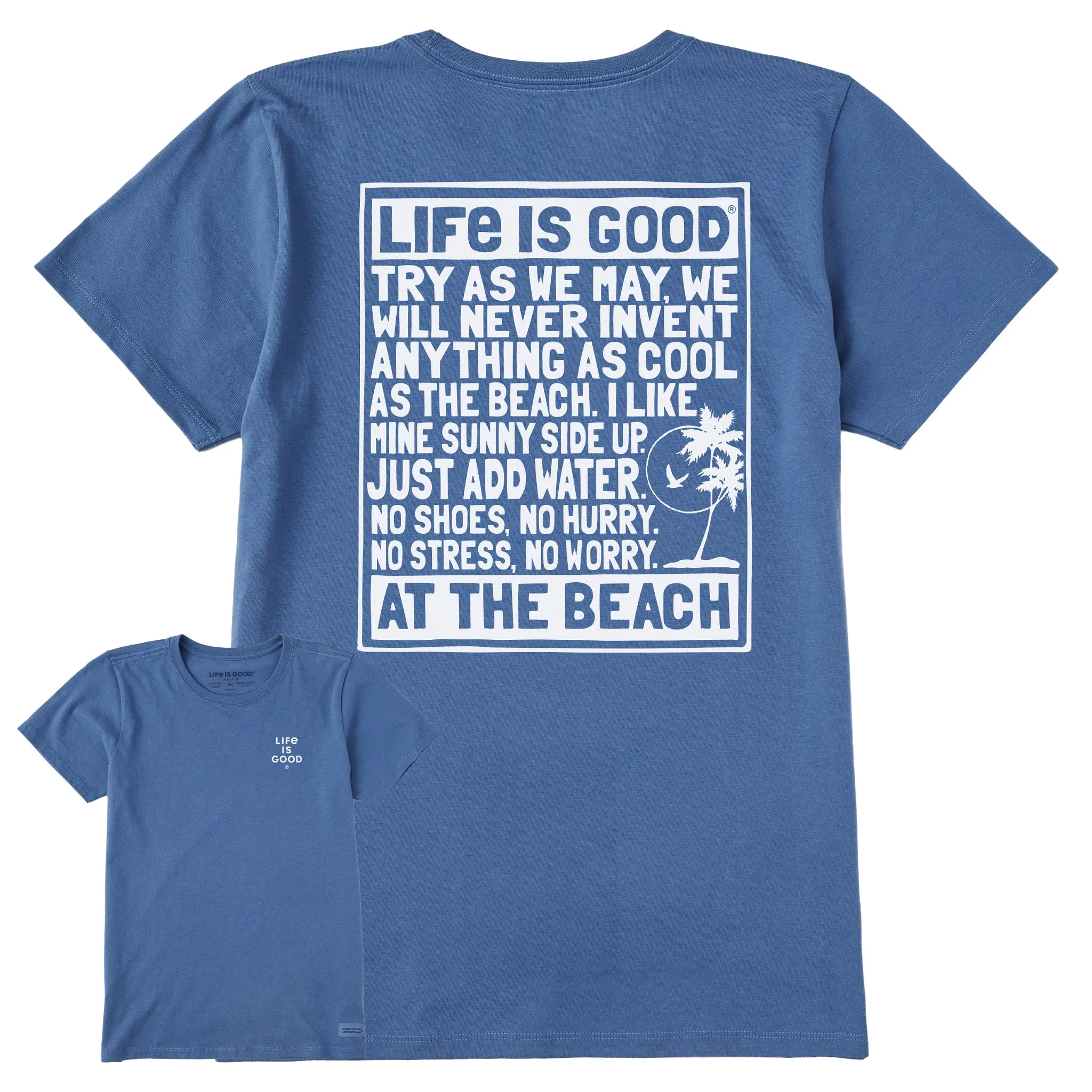 Women's Berts Beach Manifesto Short Sleeve Crusher Tee Life is Good