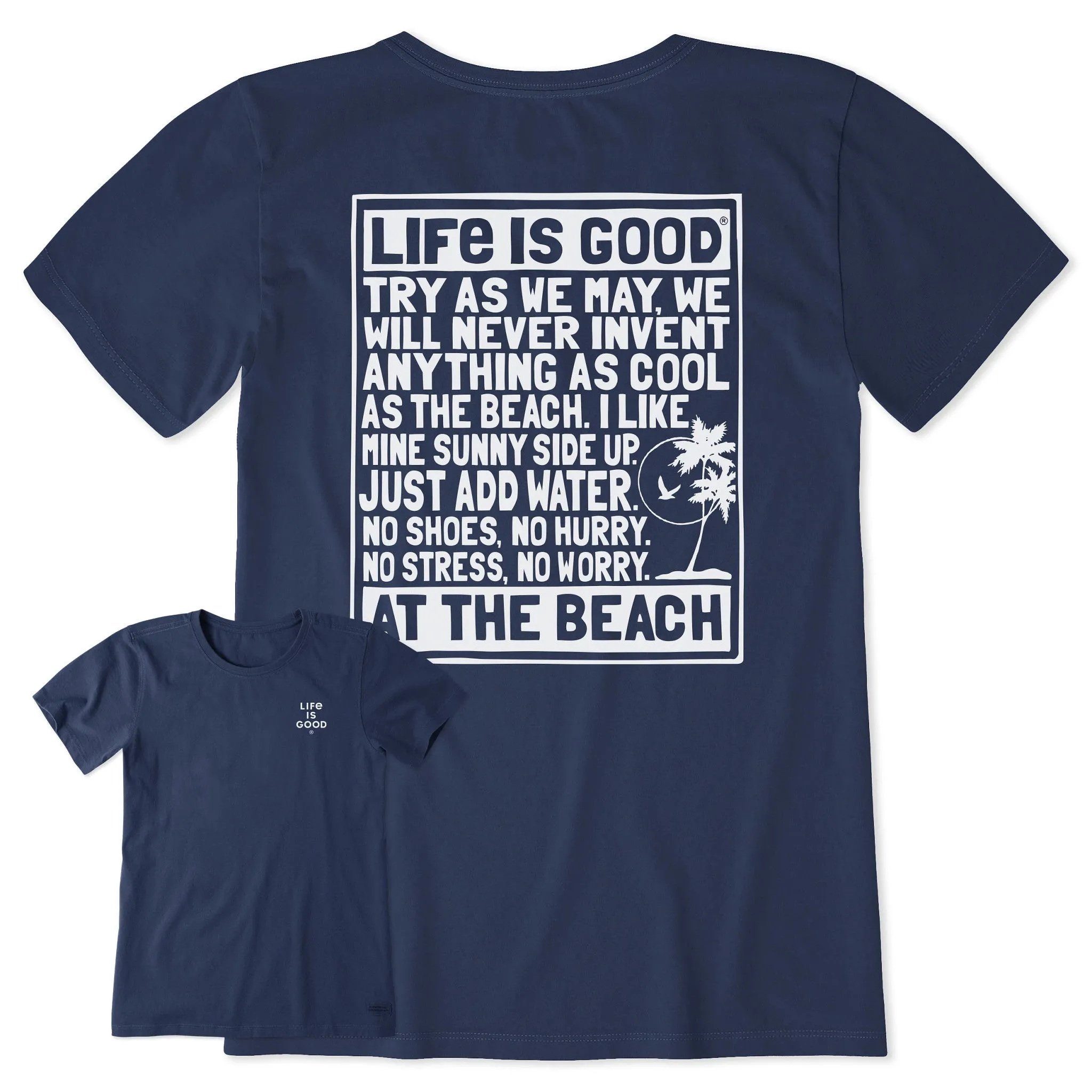 Women's Berts Beach Manifesto Short Sleeve Crusher Tee Life is Good