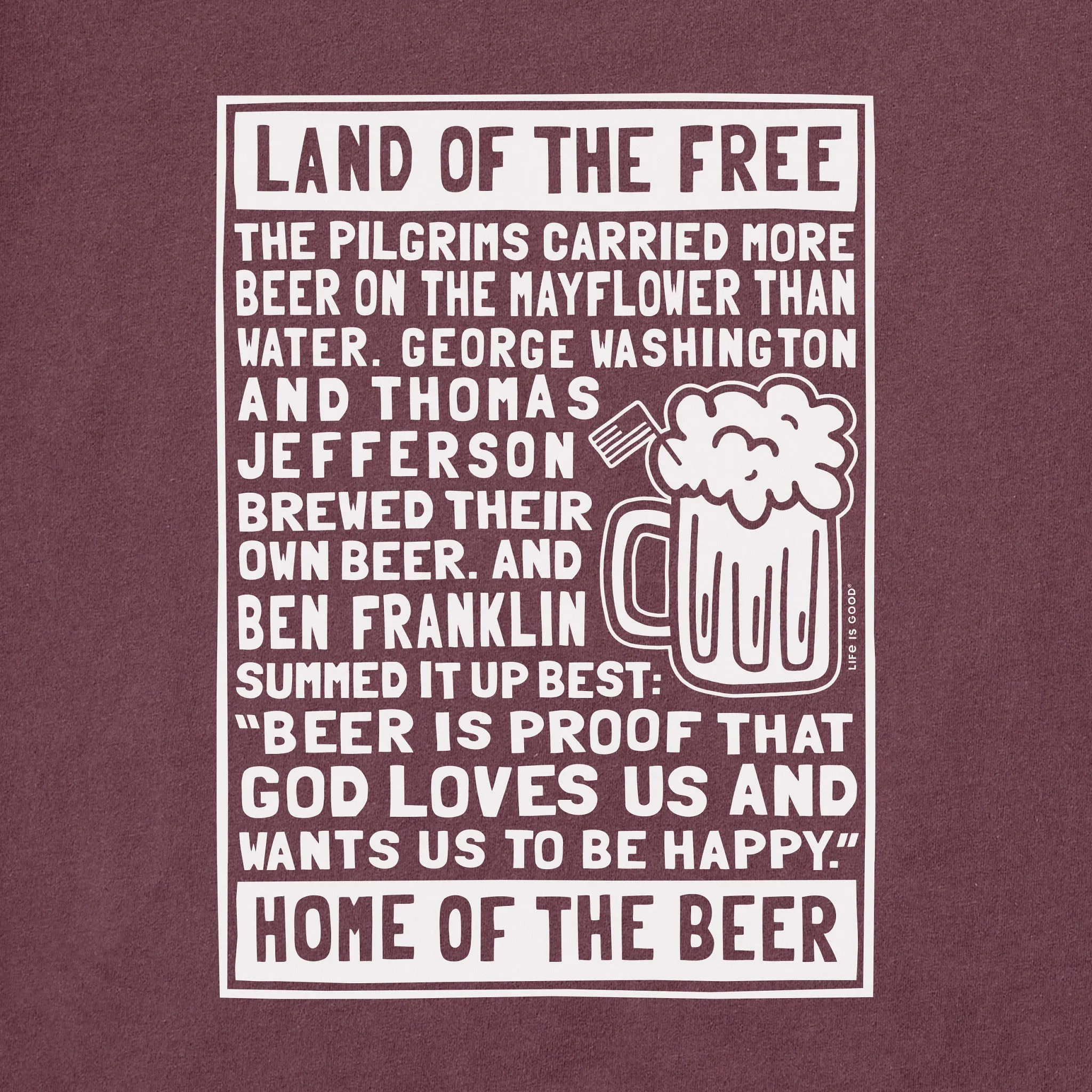 Women's Berts Beer Manifesto Short Sleeve Crusher Tee Life is Good