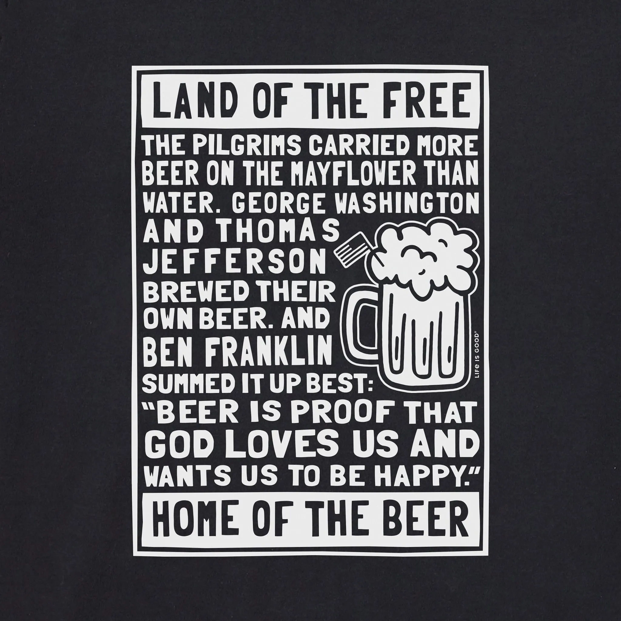 Women's Berts Beer Manifesto Short Sleeve Crusher Tee Life is Good