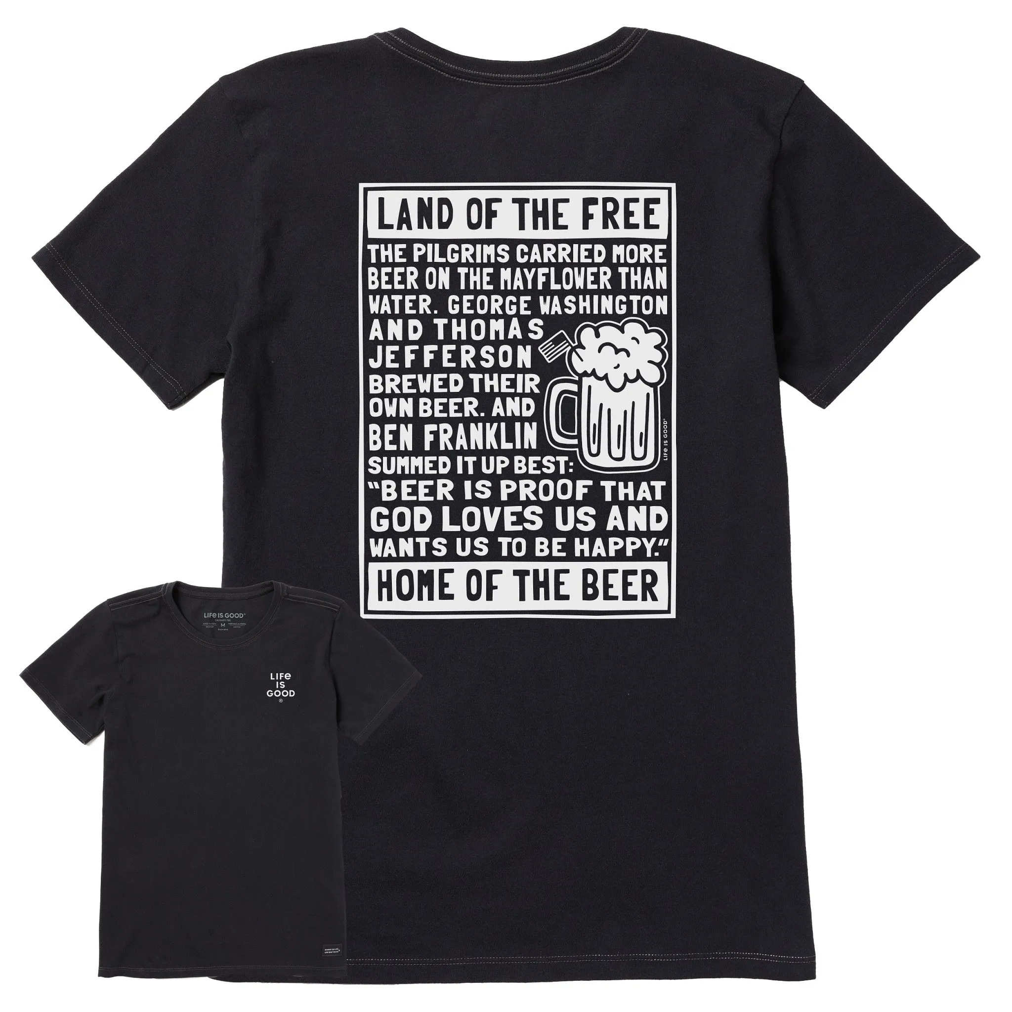 Women's Berts Beer Manifesto Short Sleeve Crusher Tee Life is Good