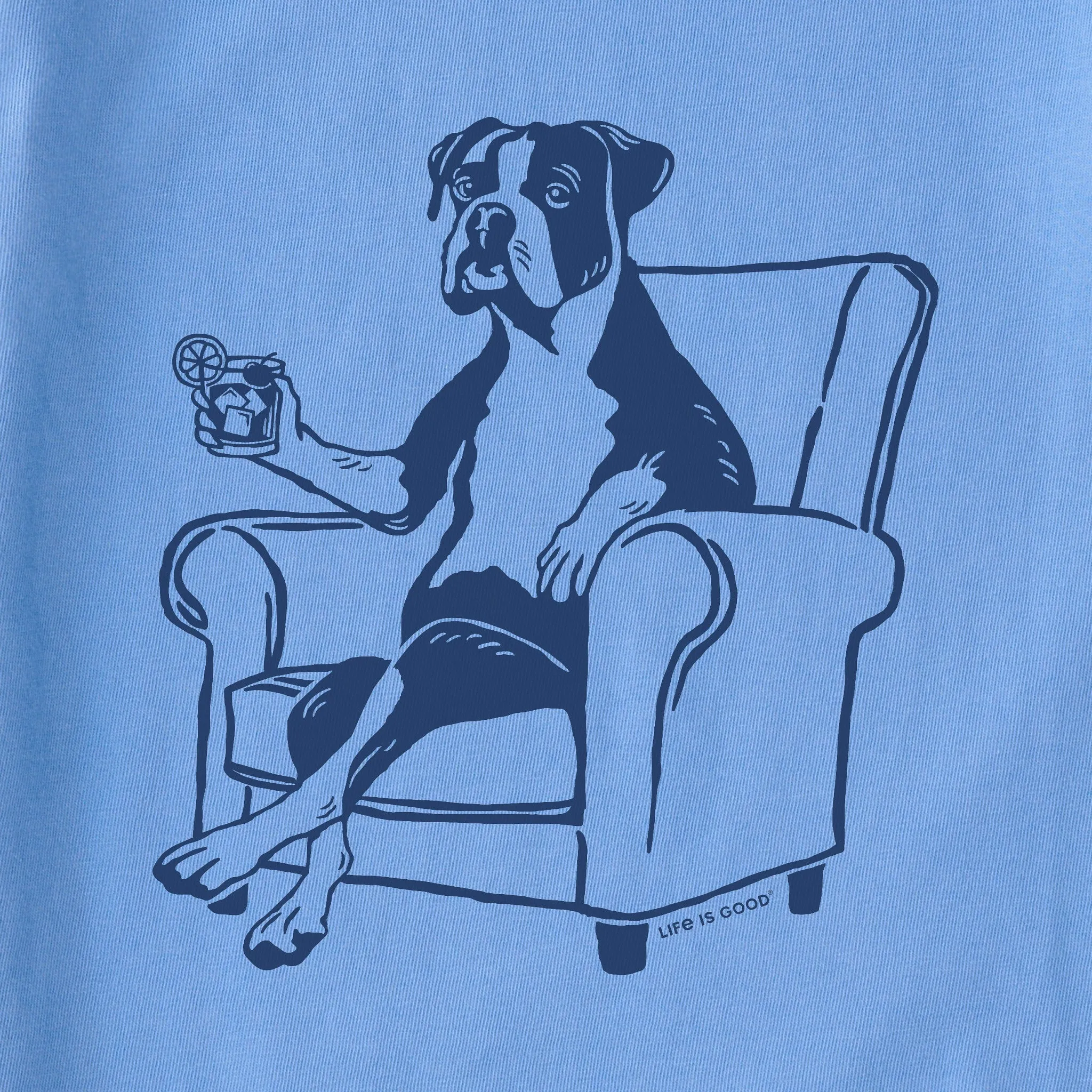 Women's Bert's Boxer w Old Fashioned Short Sleeve Crusher Boxy Tee Life is Good