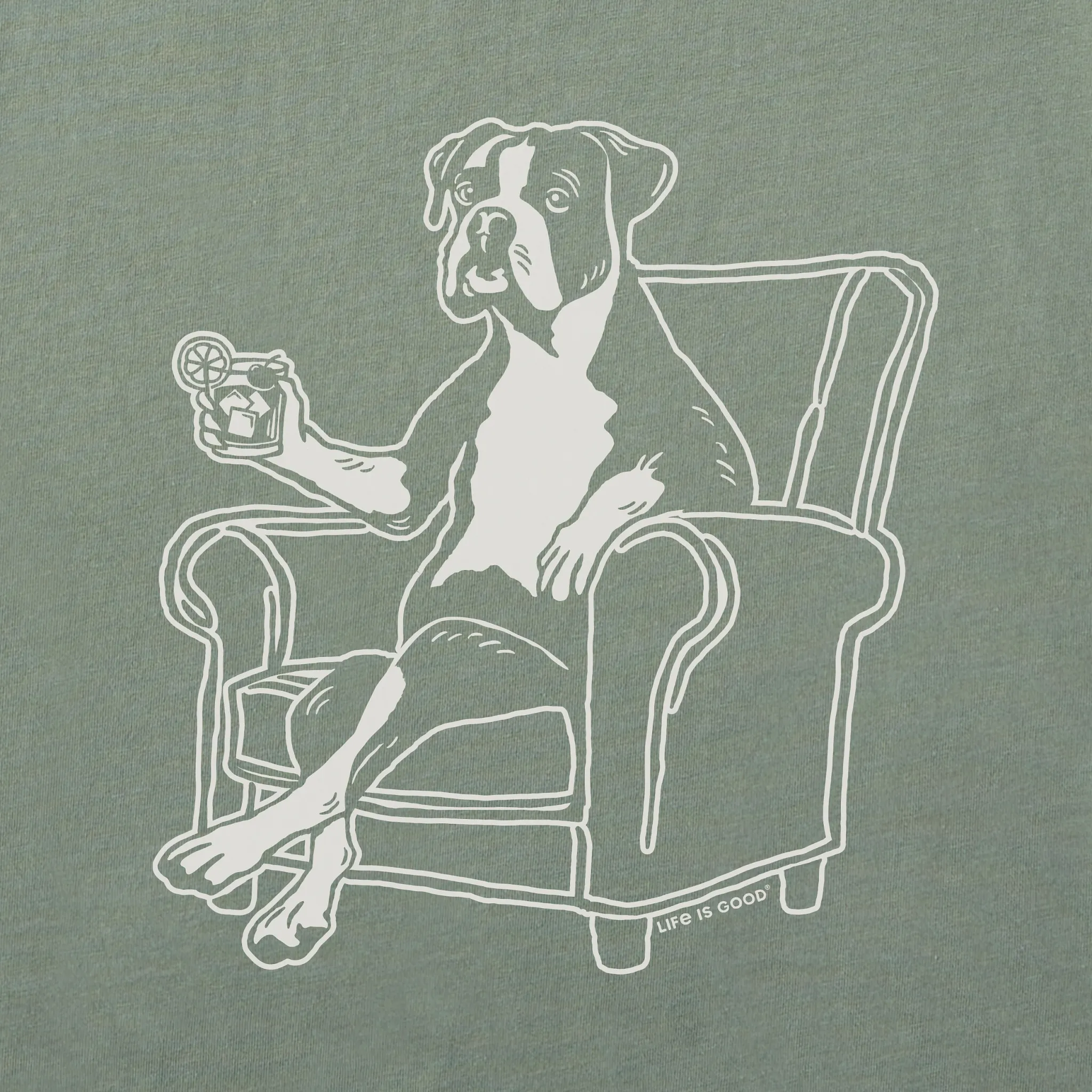 Women's Bert's Boxer w Old Fashioned Short Sleeve Crusher Boxy Tee Life is Good