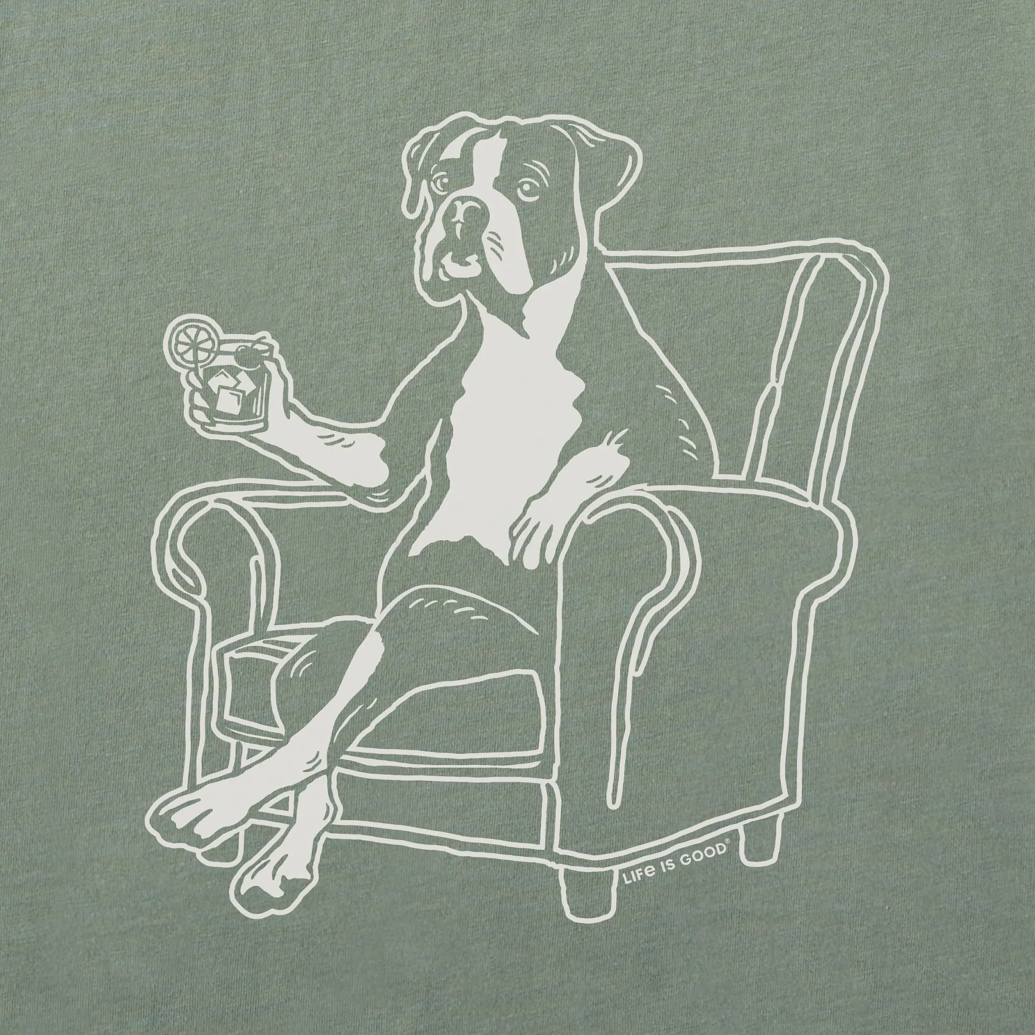 Women's Bert's Boxer w Old Fashioned Short Sleeve Crusher Boxy Tee Life is Good