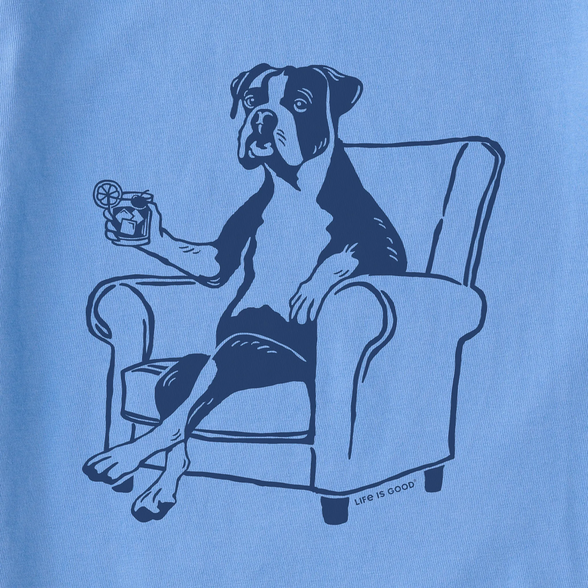 Women's Bert's Boxer w Old Fashioned Short Sleeve Crusher Boxy Tee Life is Good