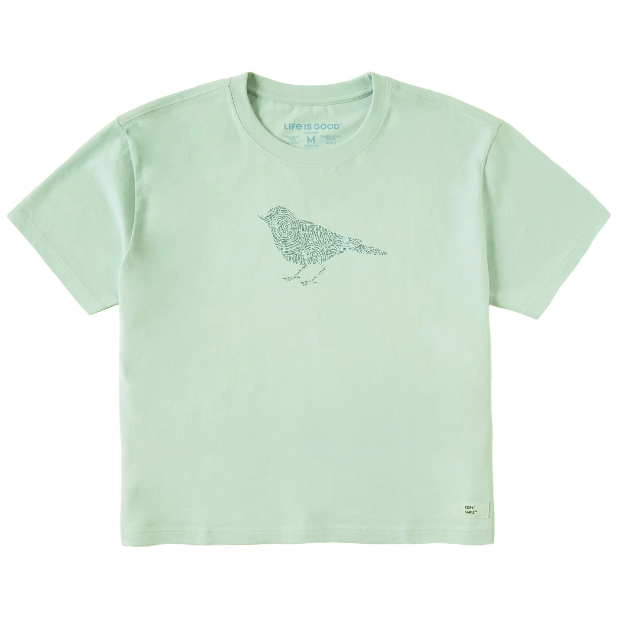 Women's Bert's Braided Bird Short Sleeve Crusher Boxy Tee Life is Good