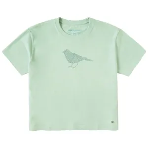 Women's Bert's Braided Bird Short Sleeve Crusher Boxy Tee Life is Good