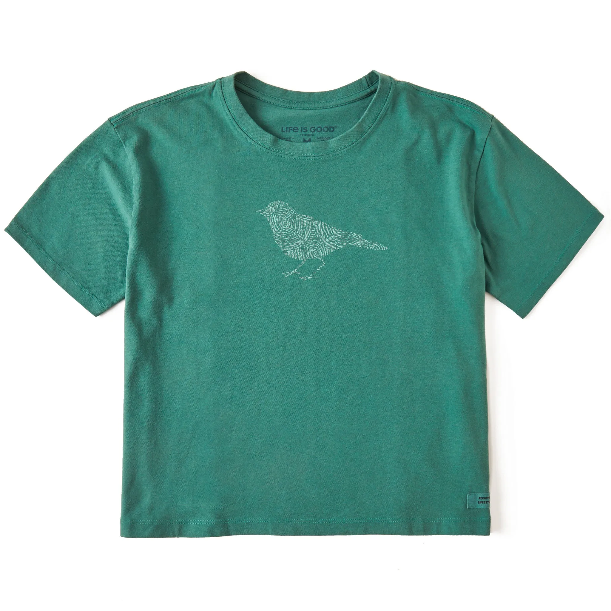 Women's Bert's Braided Bird Short Sleeve Crusher Boxy Tee Life is Good