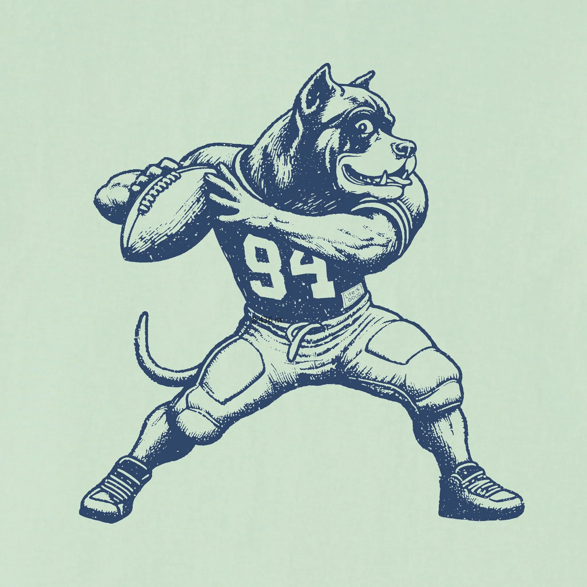 Women's Bert's Cane Corso w Football Short Sleeve Crusher Boxy Tee Life is Good