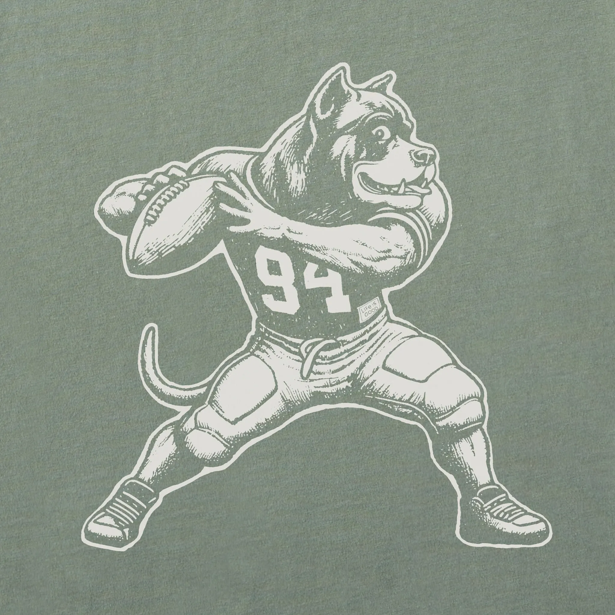 Women's Bert's Cane Corso w Football Short Sleeve Crusher Boxy Tee Life is Good
