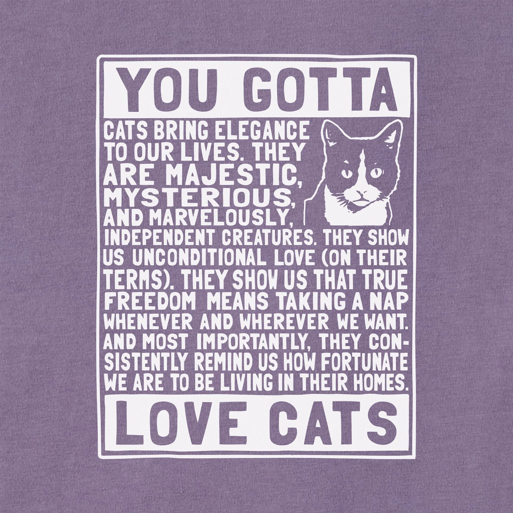 Women's Berts Cat Manifesto Short Sleeve Crusher Tee Life is Good
