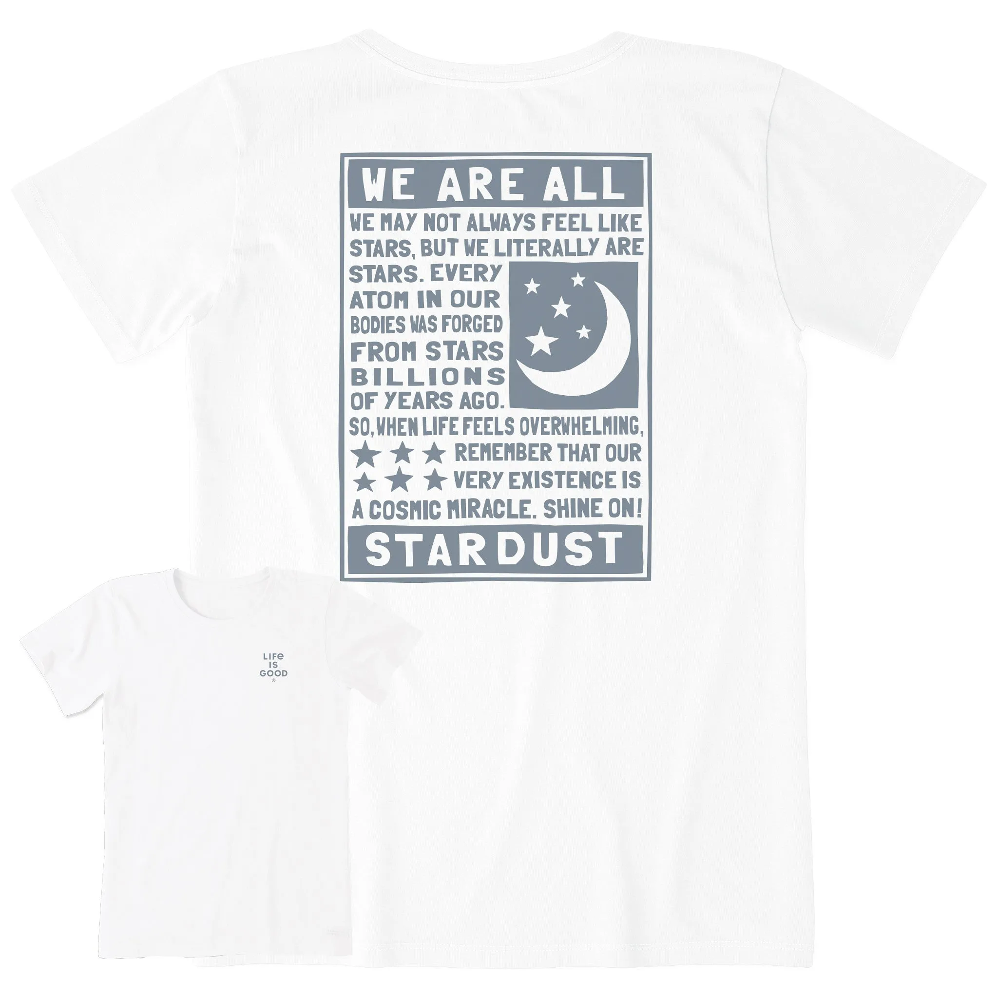 Women's Berts Celestial Manifesto Short Sleeve Crusher Tee Life is Good