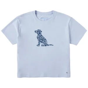 Women's Bert's Cobblestone Dog Short Sleeve Crusher Boxy Tee Life is Good