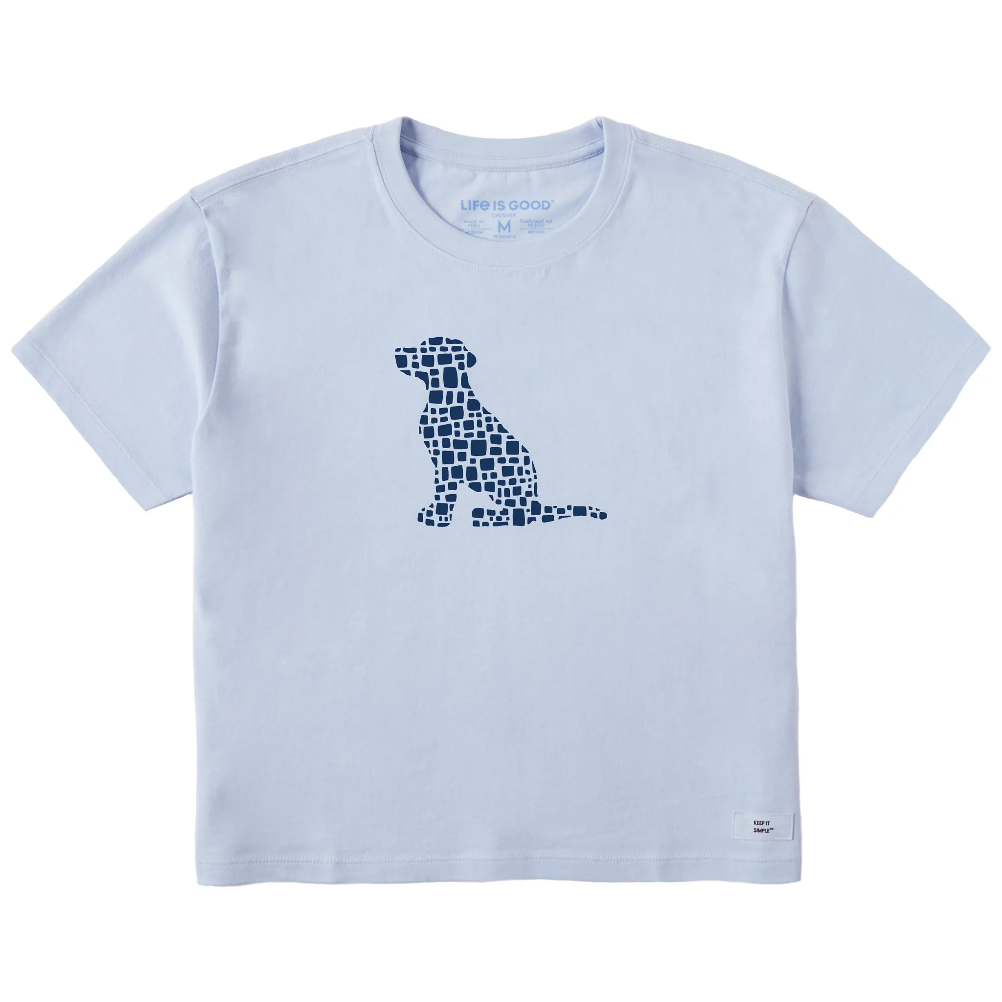 Women's Bert's Cobblestone Dog Short Sleeve Crusher Boxy Tee Life is Good