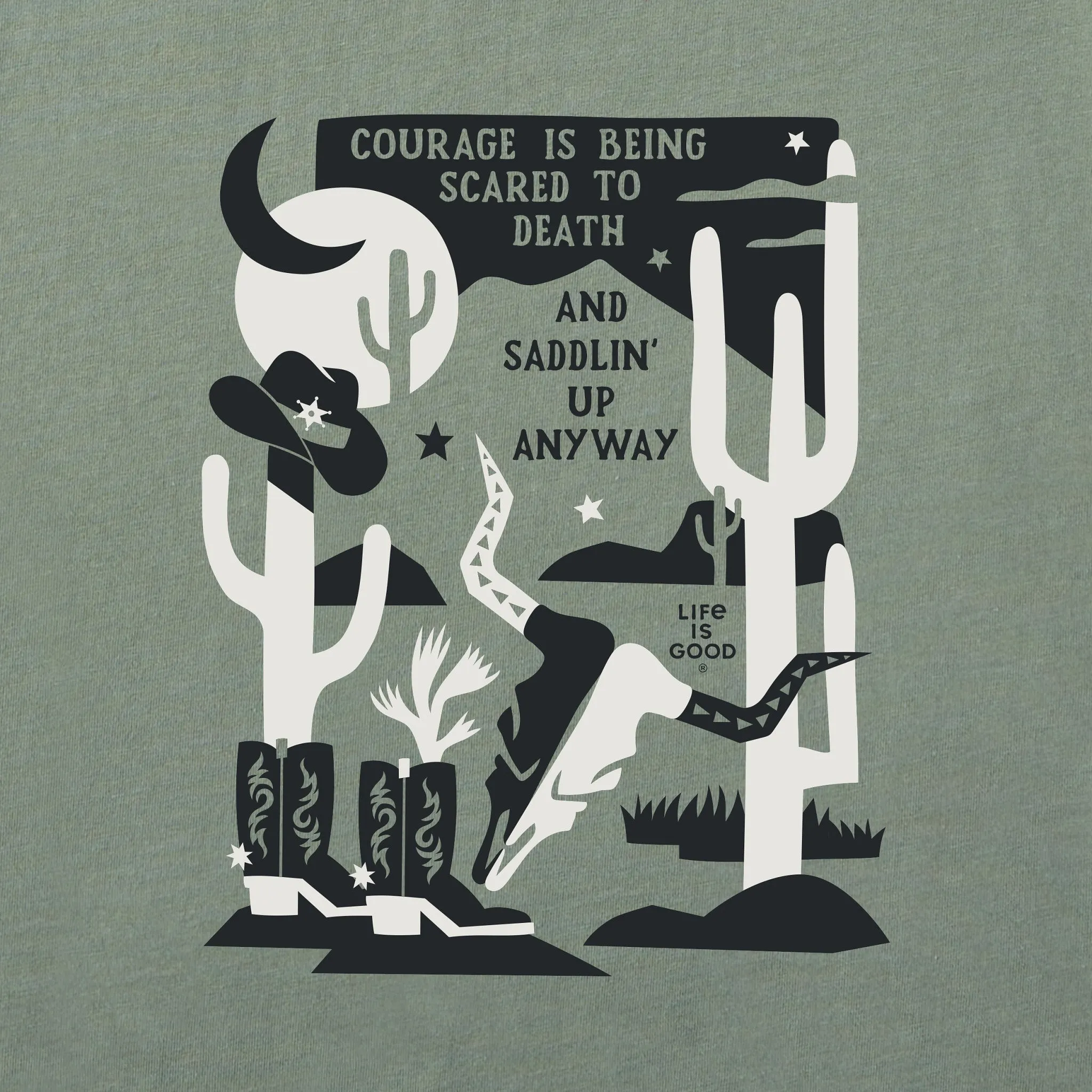 Women's Bert's Cowboy Medley Short Sleeve Crusher Tee Life is Good