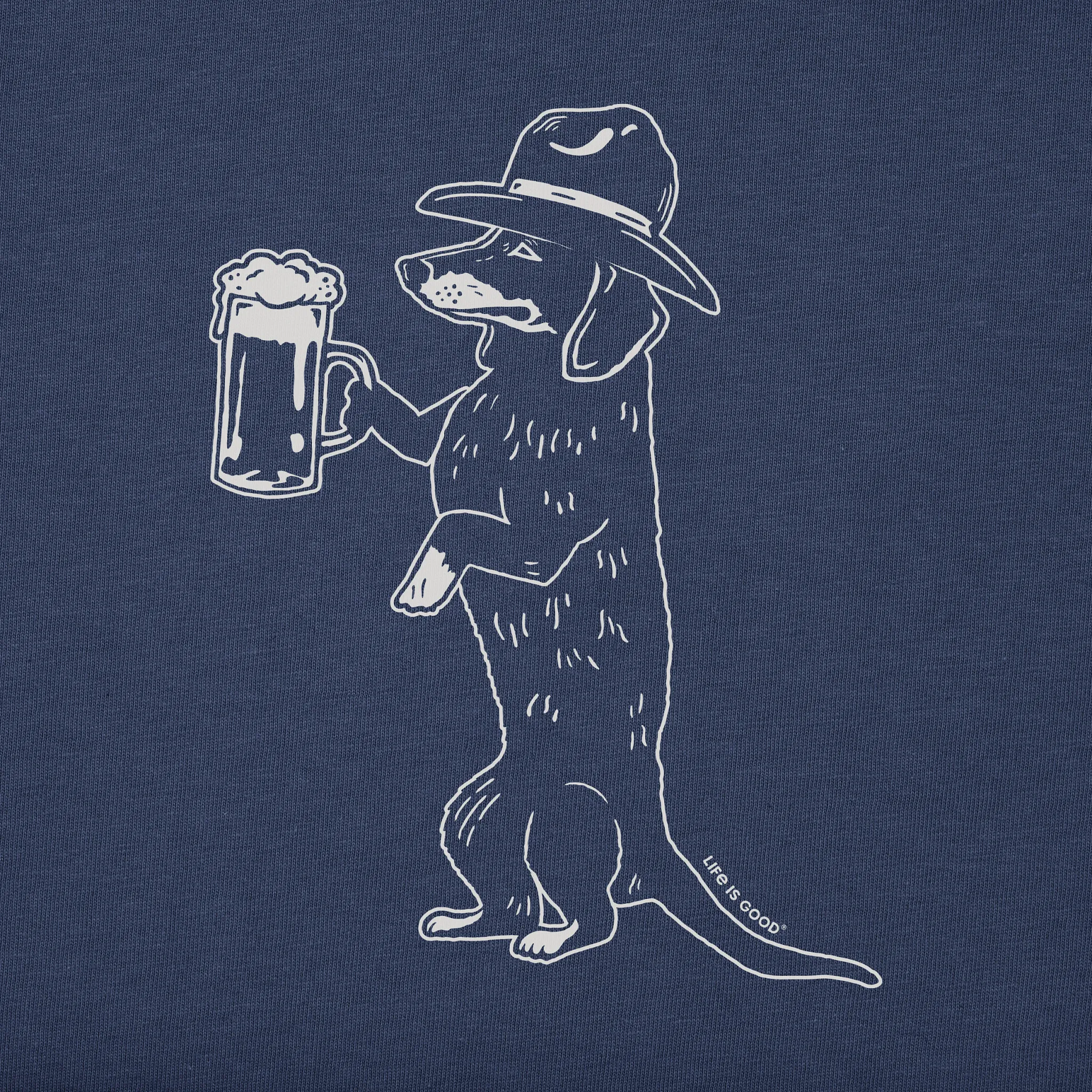 Women's Bert's Dachshund w Beer Short Sleeve Crusher Boxy Tee Life is Good