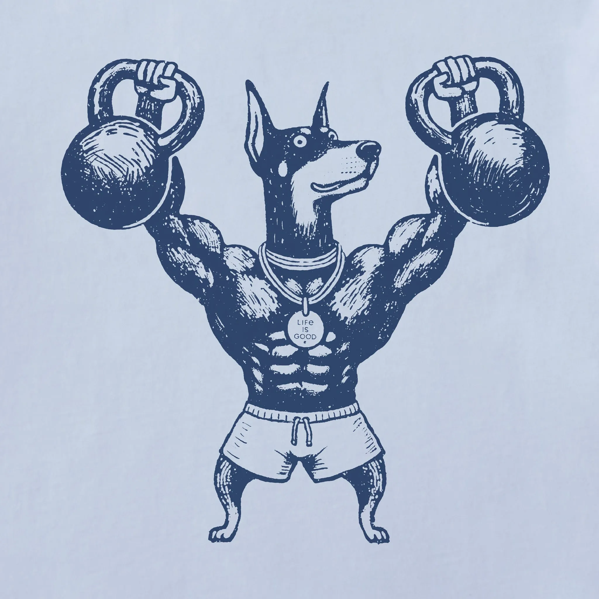 Women's Bert's Dobie w Kettlebell Short Sleeve Crusher Boxy Tee Life is Good