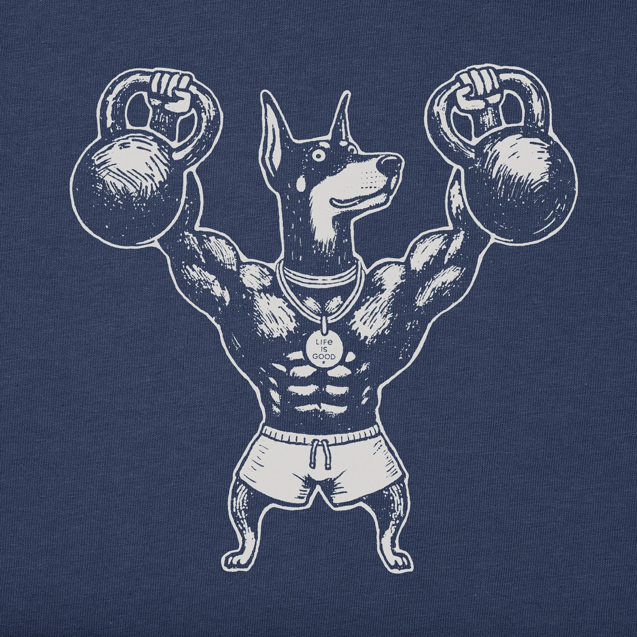 Women's Bert's Dobie w Kettlebell Short Sleeve Crusher Boxy Tee Life is Good