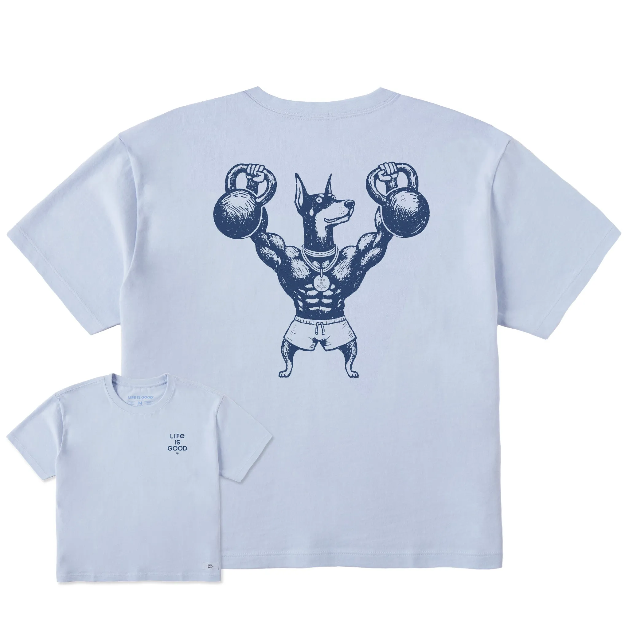 Women's Bert's Dobie w Kettlebell Short Sleeve Crusher Boxy Tee Life is Good