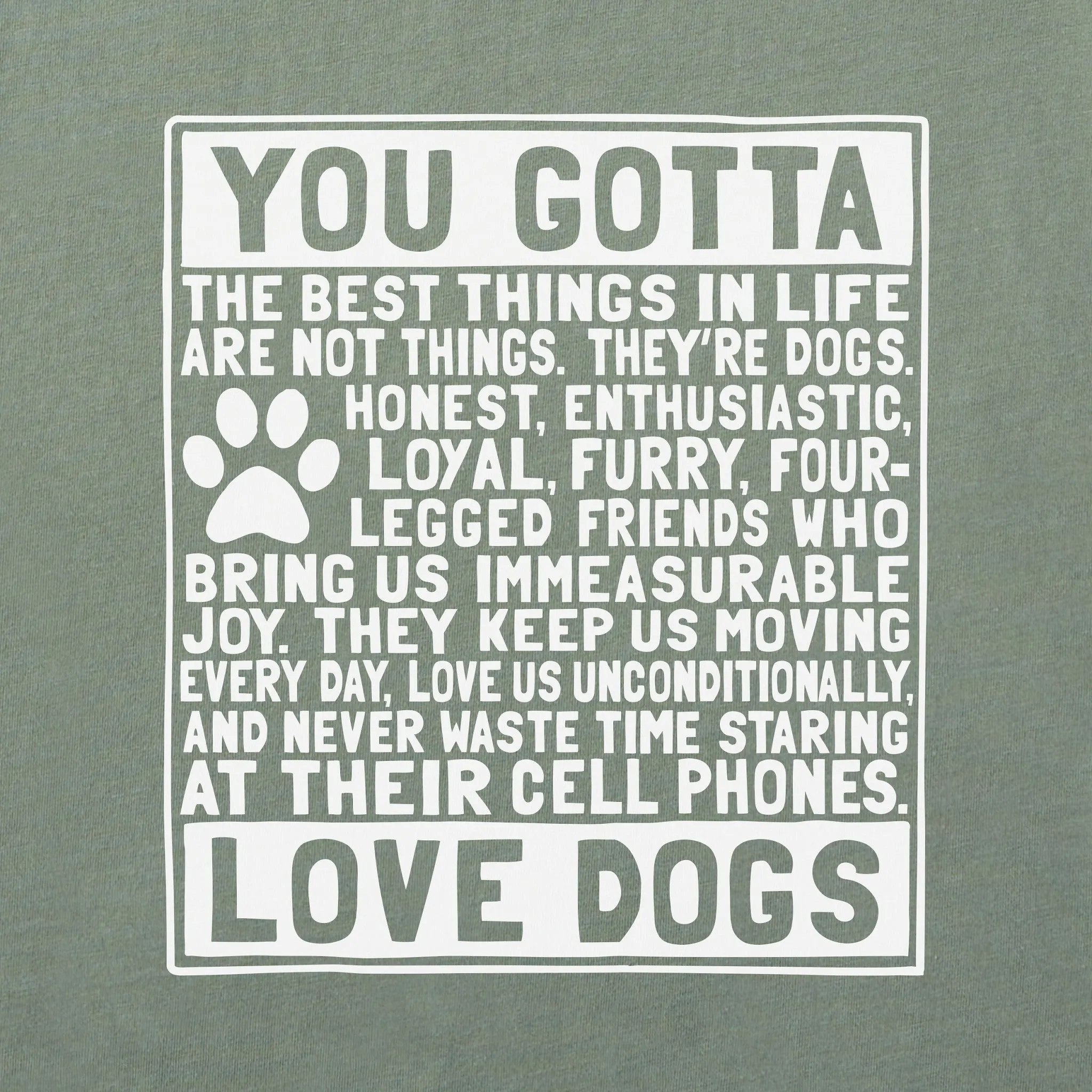 Women's Berts Dog Manifesto Short Sleeve Crusher Tee Life is Good