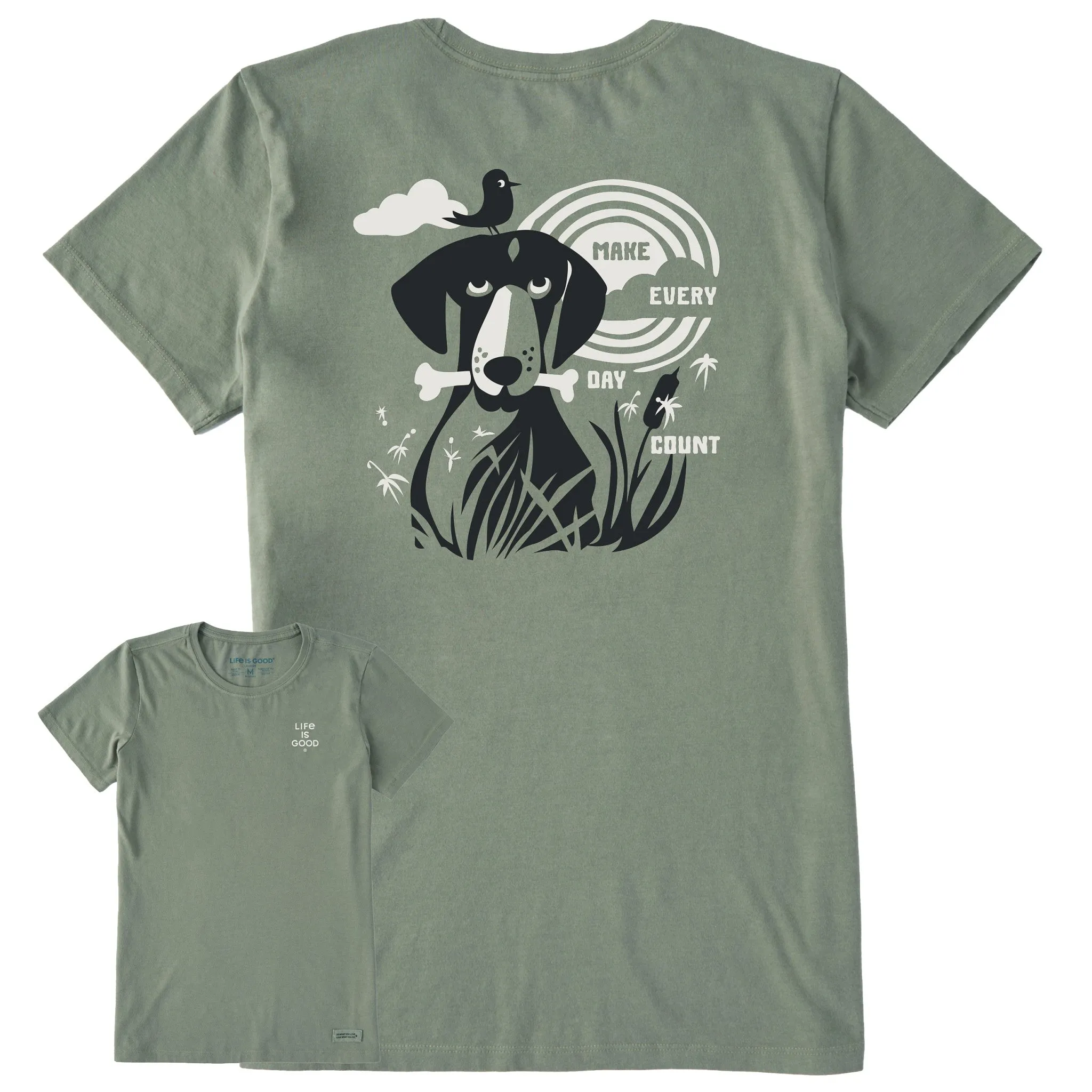 Women's Bert's Dog Medley Short Sleeve Crusher Tee Life is Good