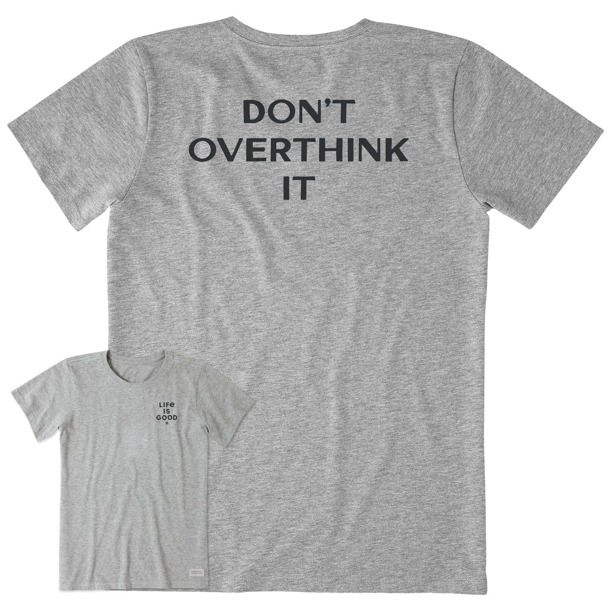 Women's Bert's Don't Overthink It Short Sleeve Crusher Tee Life is Good