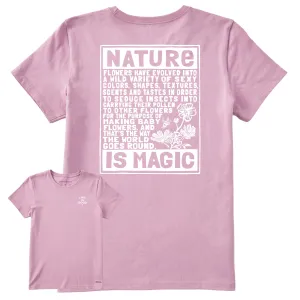 Women's Berts Flowers Manifesto Short Sleeve Crusher Tee Life is Good