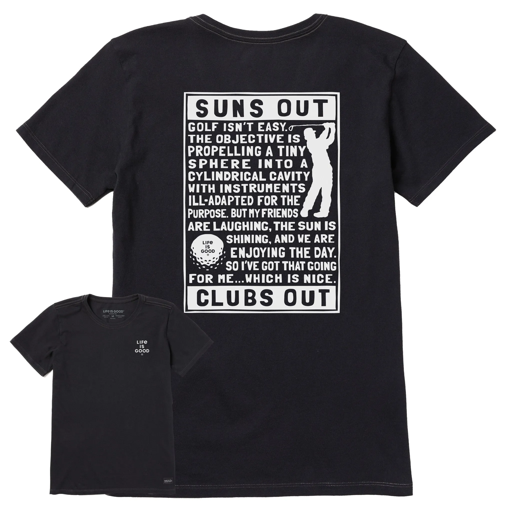 Women's Berts Golf Manifesto Short Sleeve Crusher Tee Life is Good
