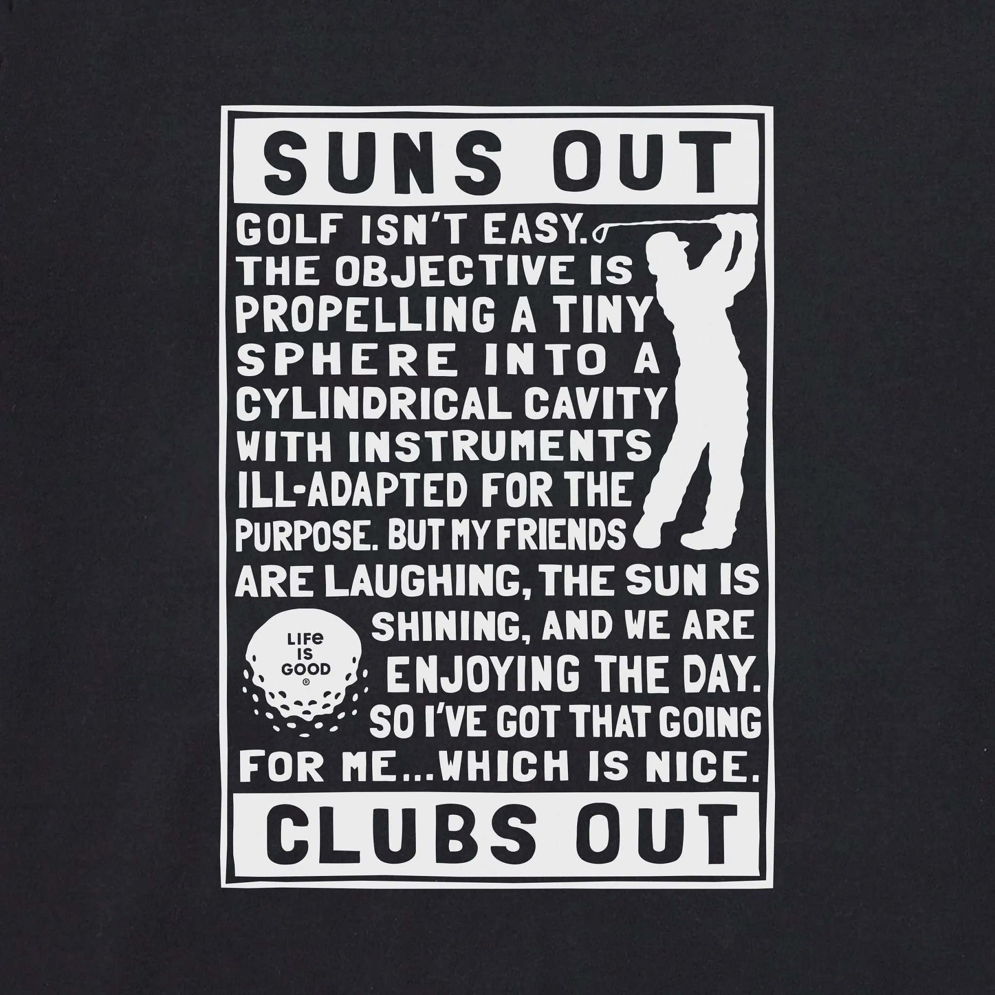 Women's Berts Golf Manifesto Short Sleeve Crusher Tee Life is Good