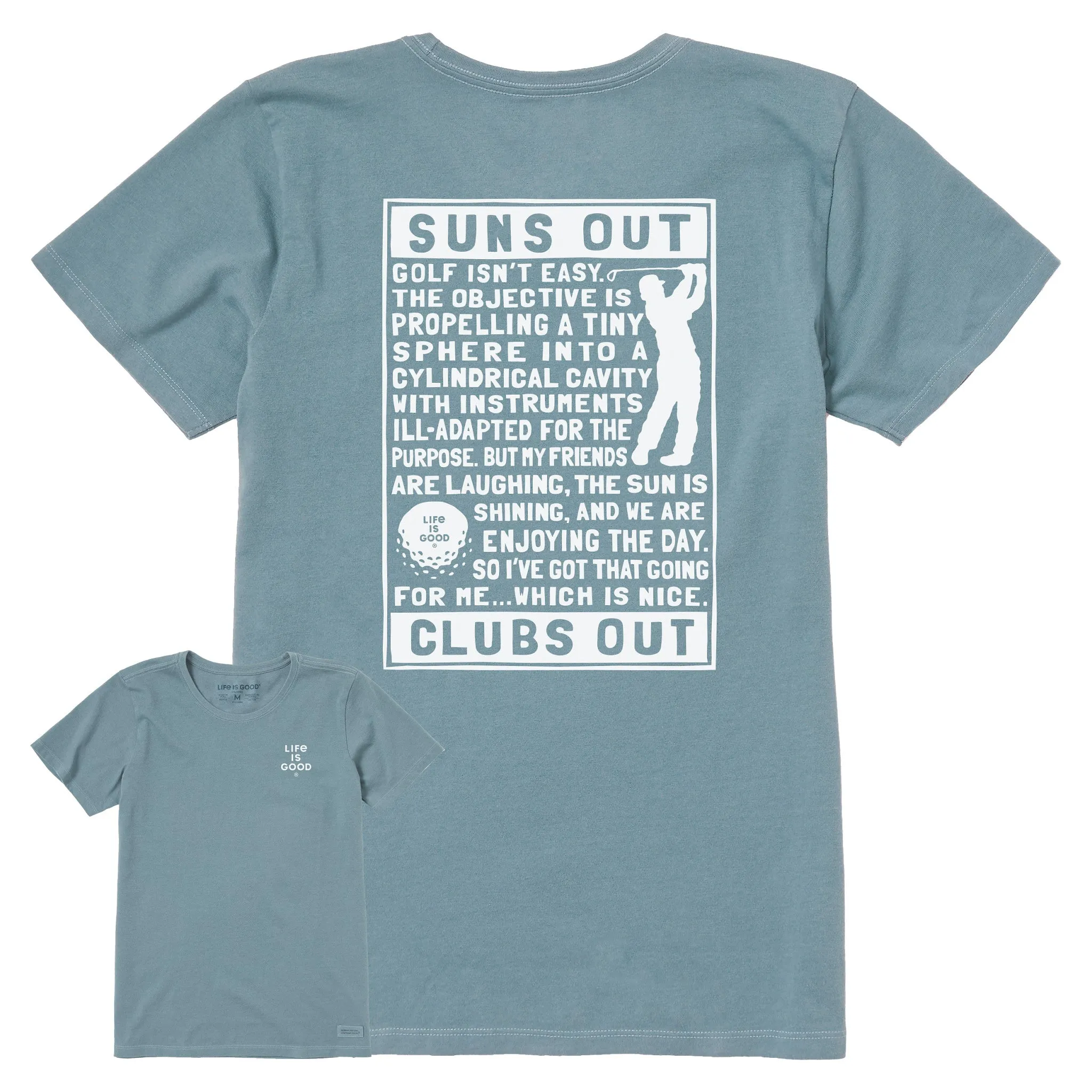 Women's Berts Golf Manifesto Short Sleeve Crusher Tee Life is Good