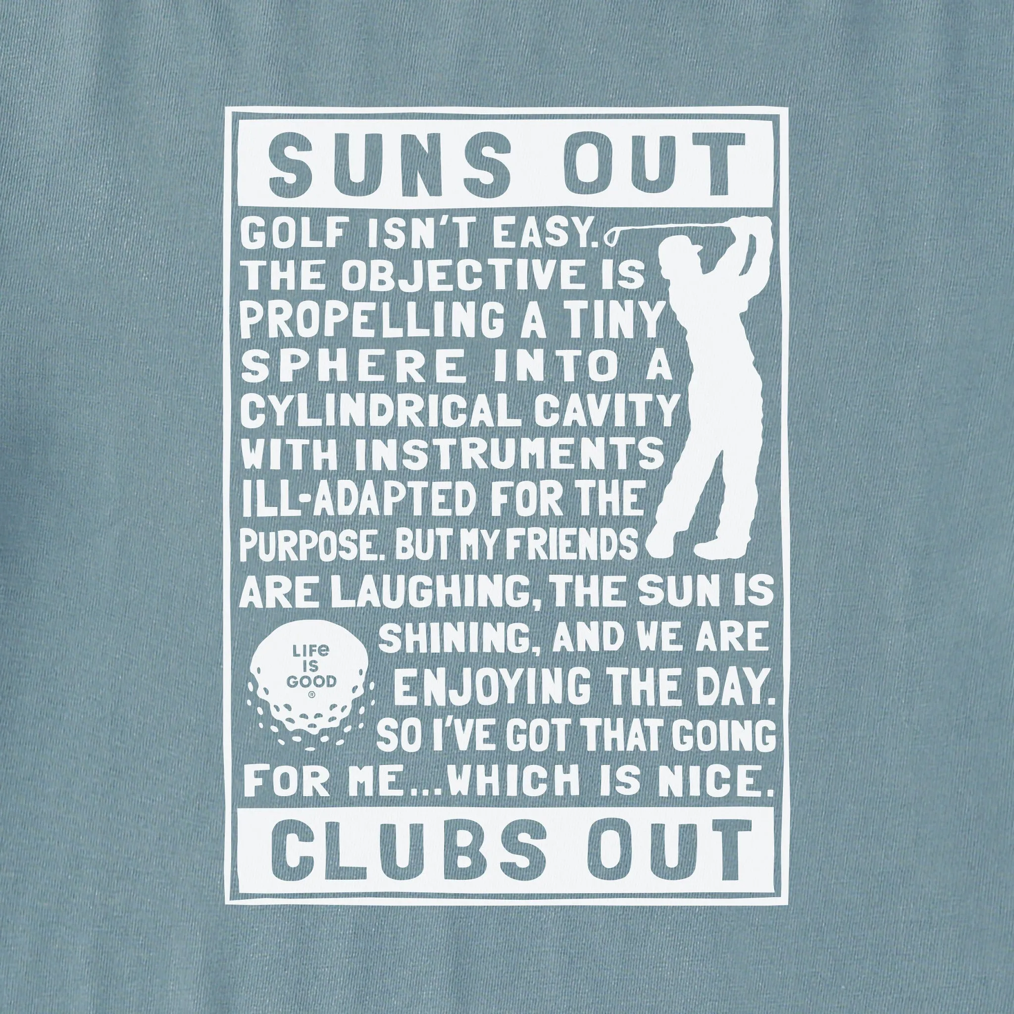 Women's Berts Golf Manifesto Short Sleeve Crusher Tee Life is Good