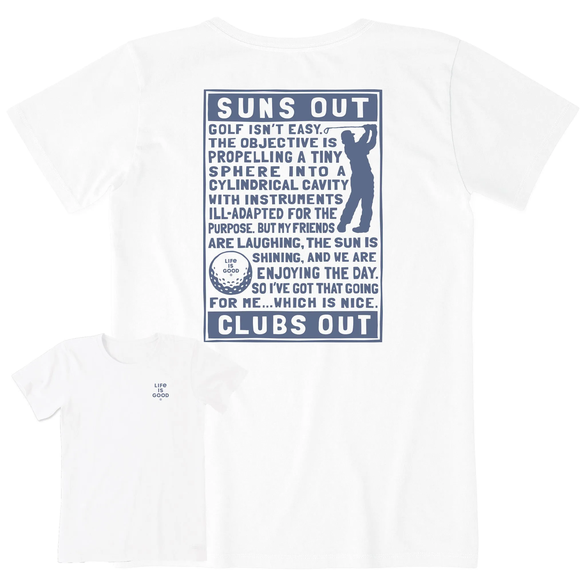 Women's Berts Golf Manifesto Short Sleeve Crusher Tee Life is Good